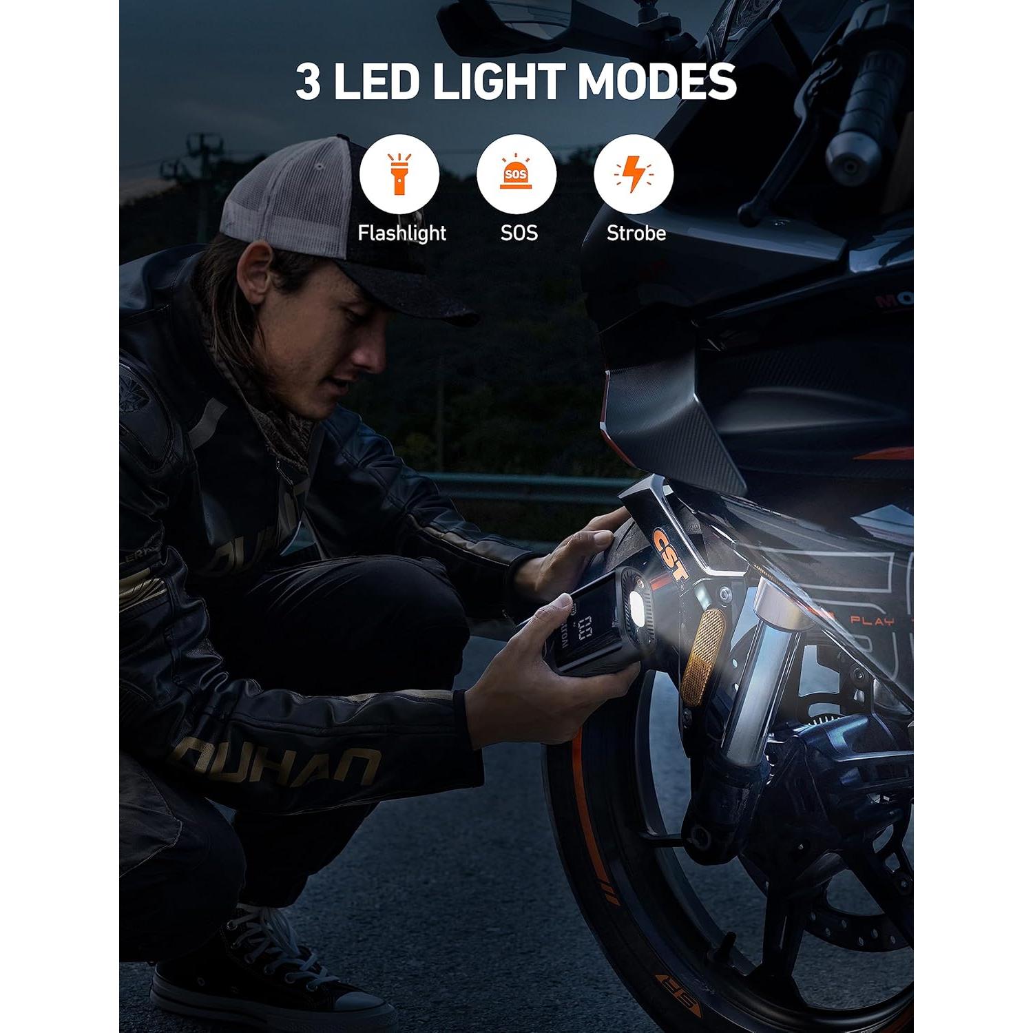 Compresor de Aire Portátil AstroAI AC19BK 150 PSI Inalámbrico