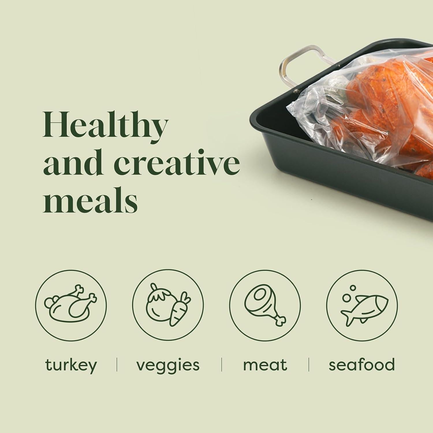 Bolsas para horno Oasier 25 unidades 40.6x44.5 cm resistentes