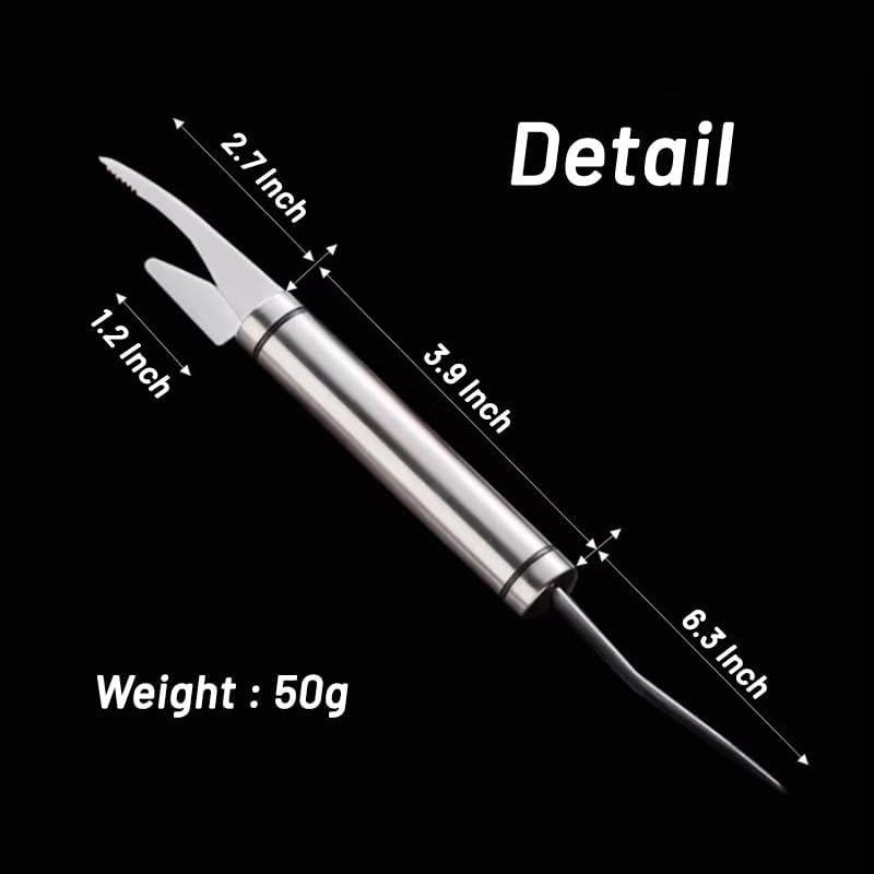 Juego de 2 herramientas de acero inoxidable para limpiar camarones