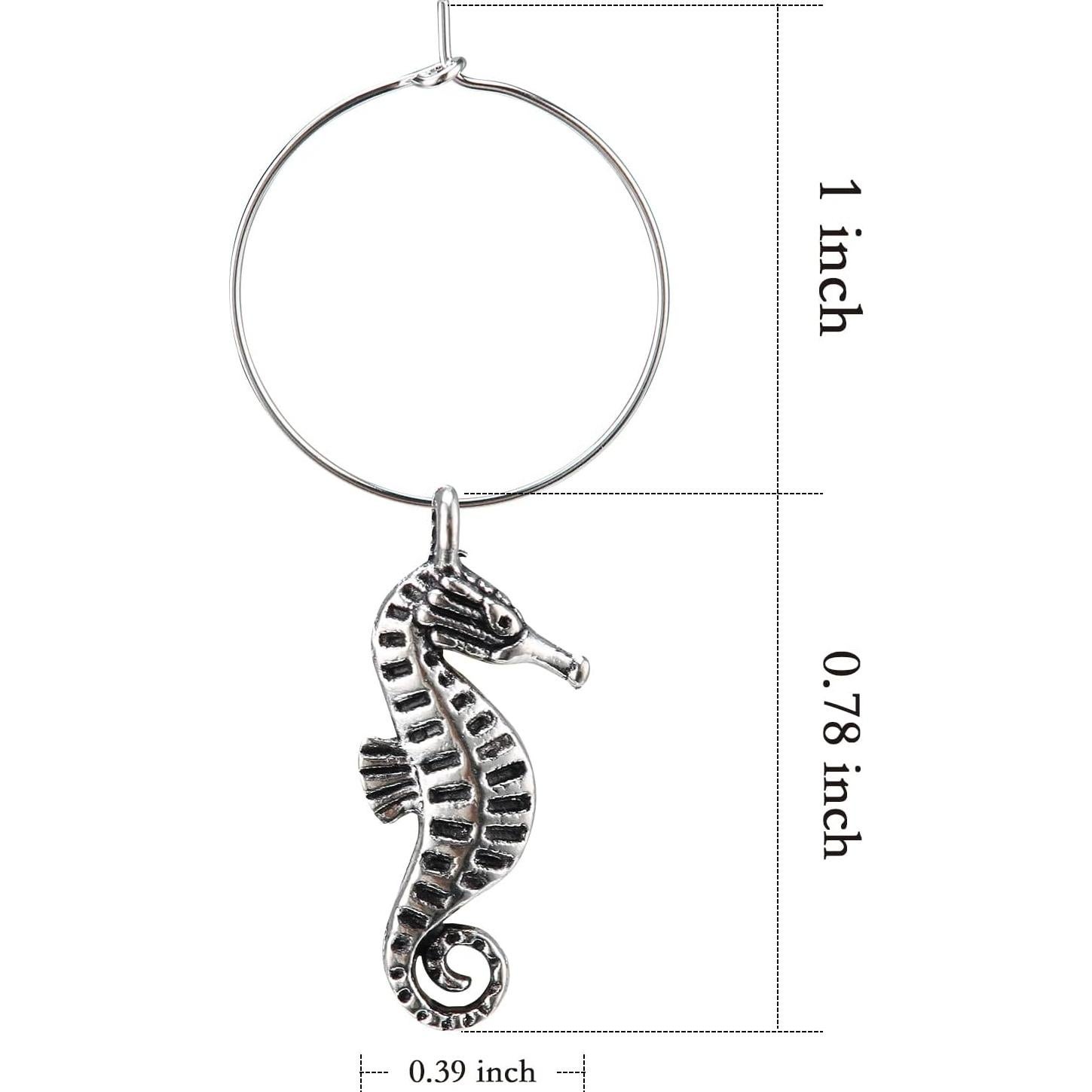 16 Encantos para Copas de Vino - Marcadores de Vidrio Playa