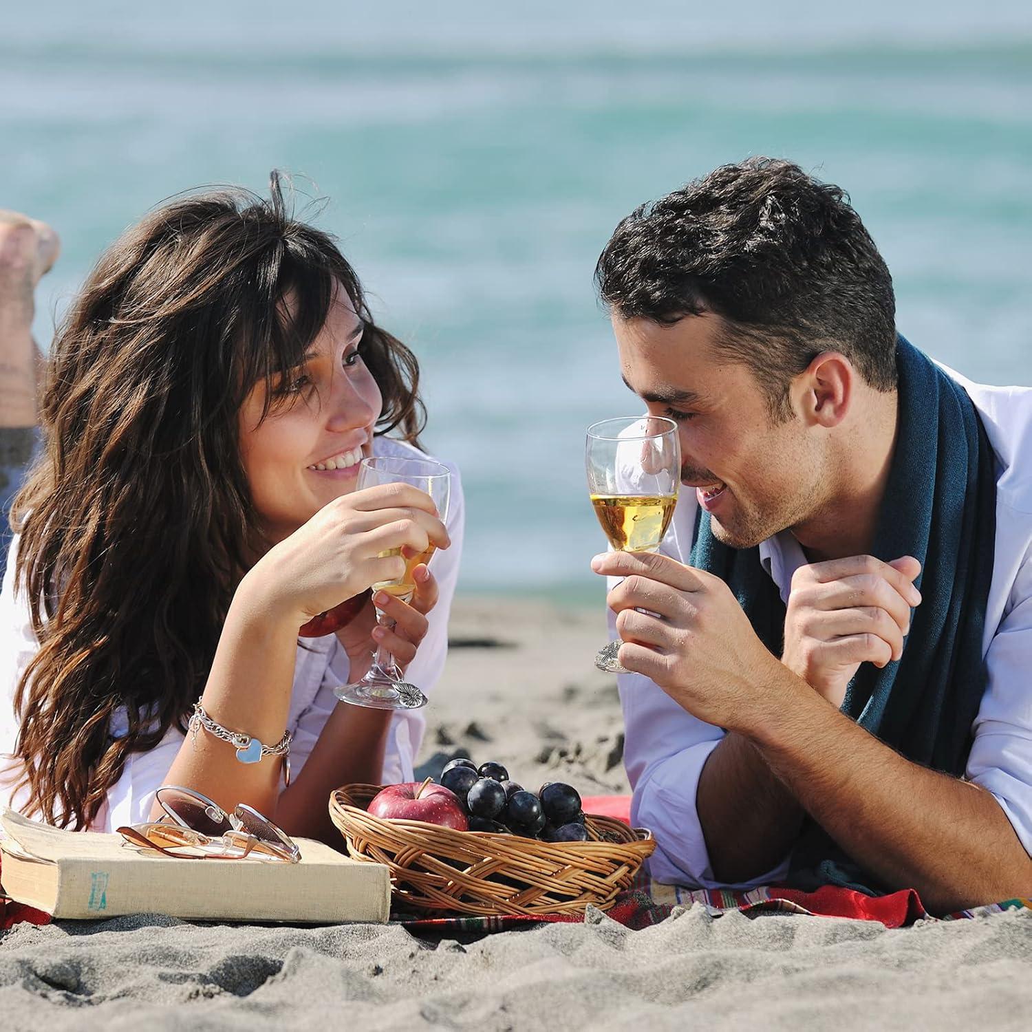 16 Encantos para Copas de Vino - Marcadores de Vidrio Playa