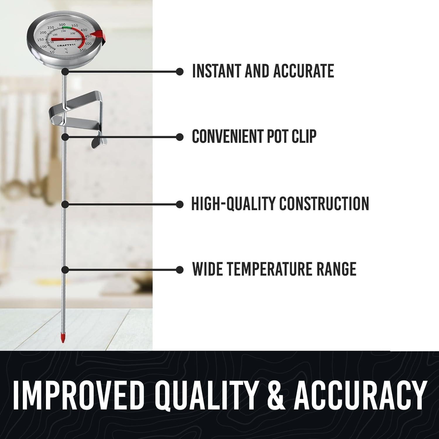 Termómetro de Caramelo Craft911 - Paquete de 2 - 20.32 cm