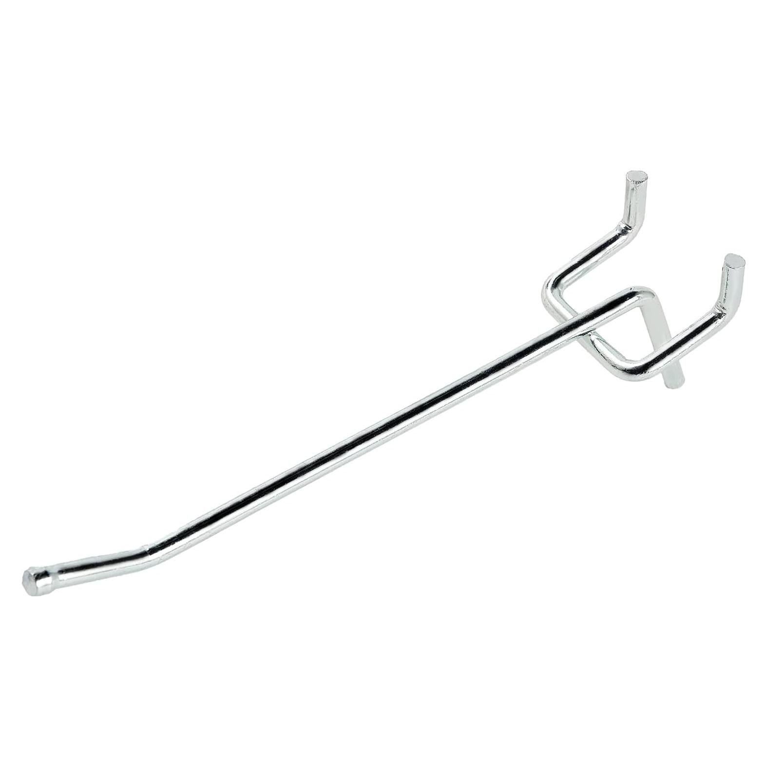 Ganchos de Metal Galvanizado Rawall 4" para Tablero Perforado - Paquete de 50