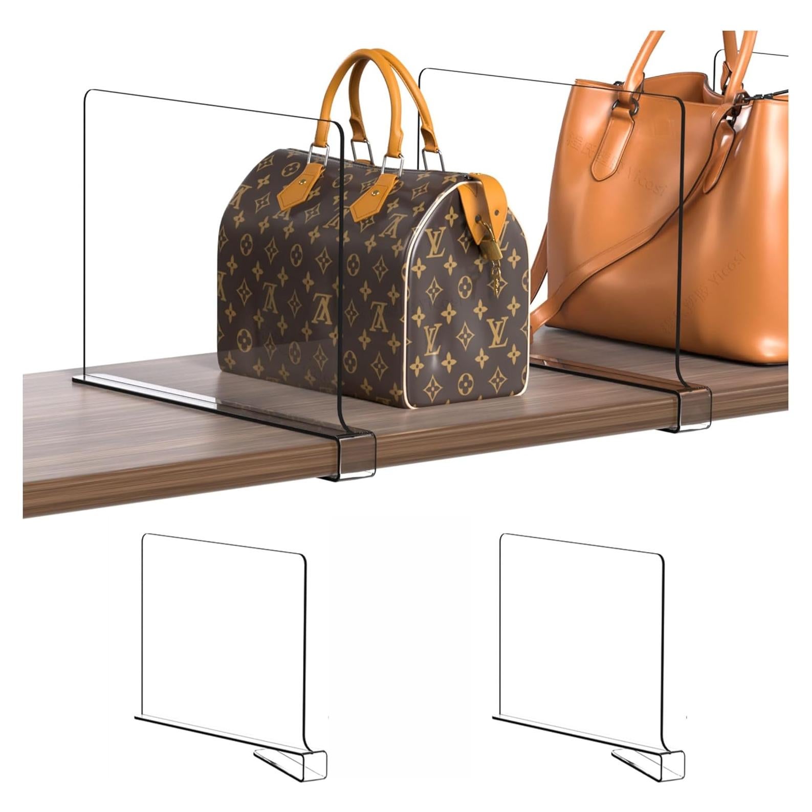 Divisores de Estante Acrílico Cq - Paquete de 2 para Closet