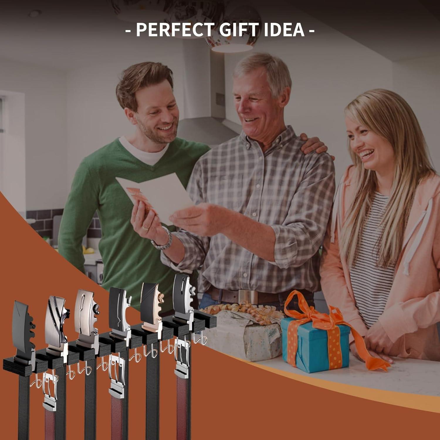 Soporte Organizador de Cinturones Cuipingoo Negro 42 Cinturones