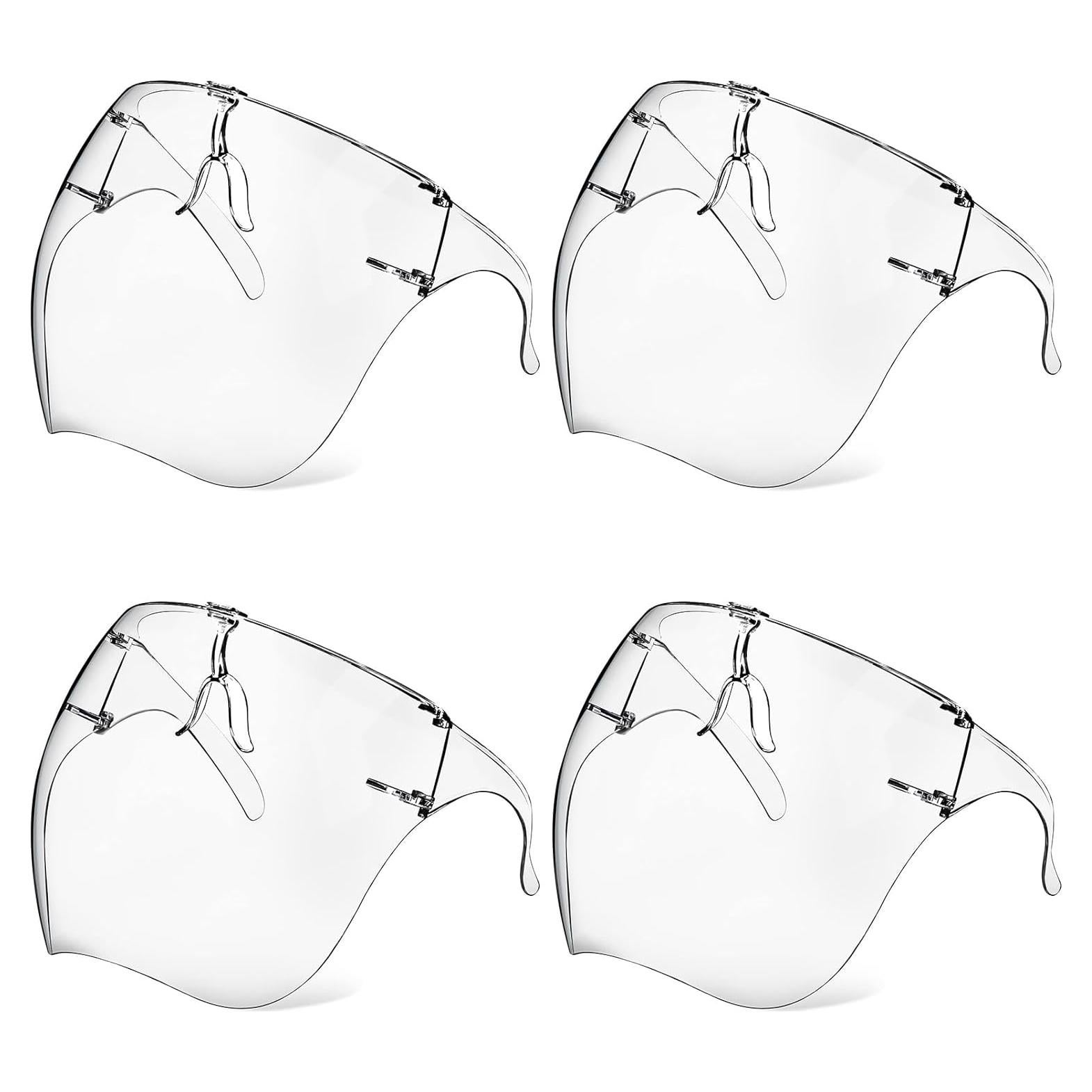 Paquete de 4 Escudos Faciales Reutilizables Anti-Vaho 15.6cm