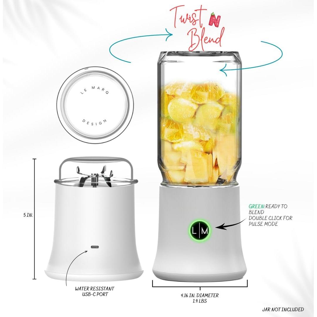 Licuadora Portátil Le Marq Design para Frascos Mason