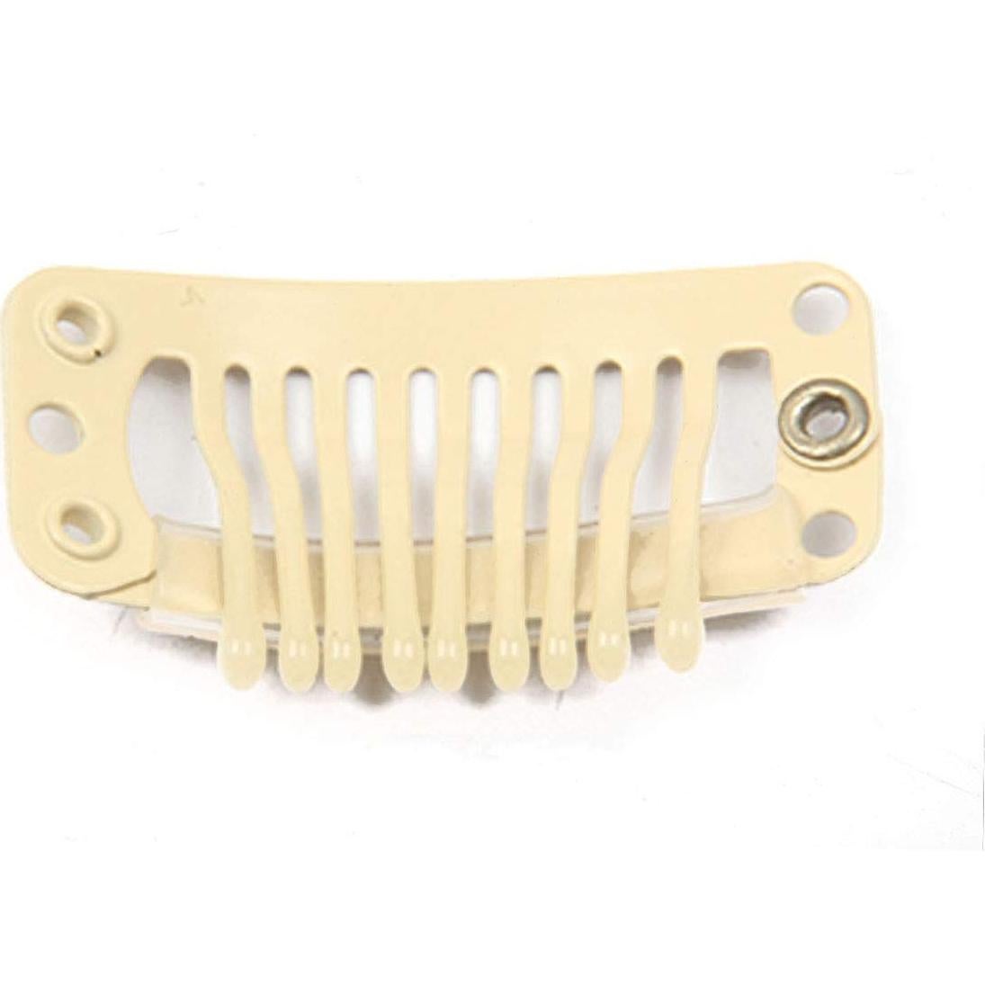 20 Clips de Metal para Extensiones de Cabello Beige JFFX