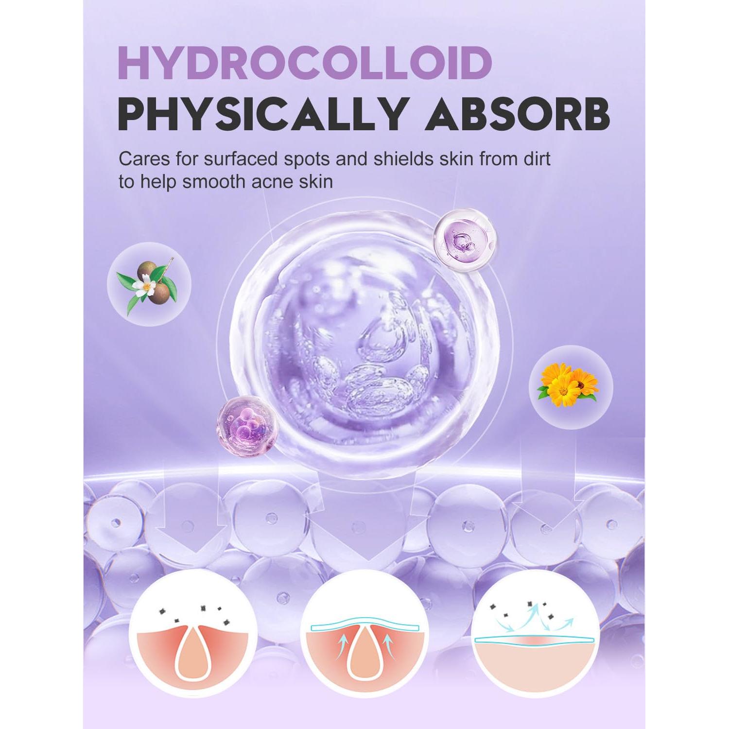 Parches para Granos WakeALL 108 Pcs Hidrocoloides 5 Tamaños