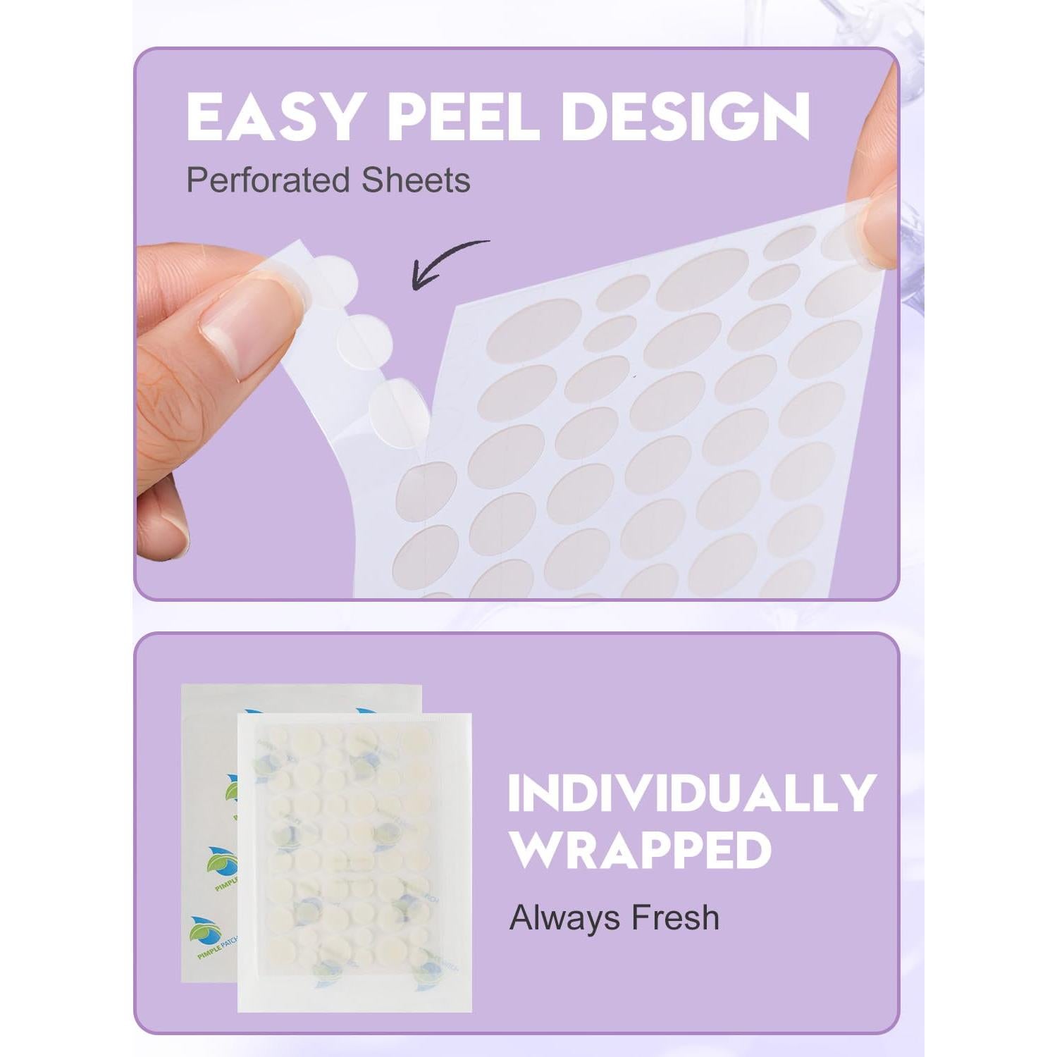 Parches para Granos WakeALL 108 Pcs Hidrocoloides 5 Tamaños