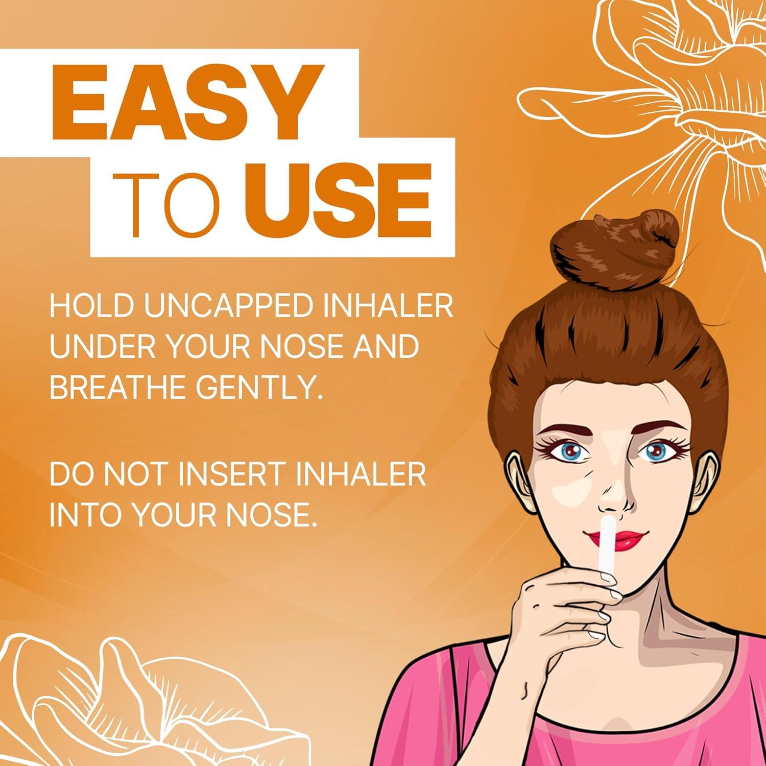 Inhalador de Náuseas Migrastil - Aromaterapia Natural (Paquete de 2)