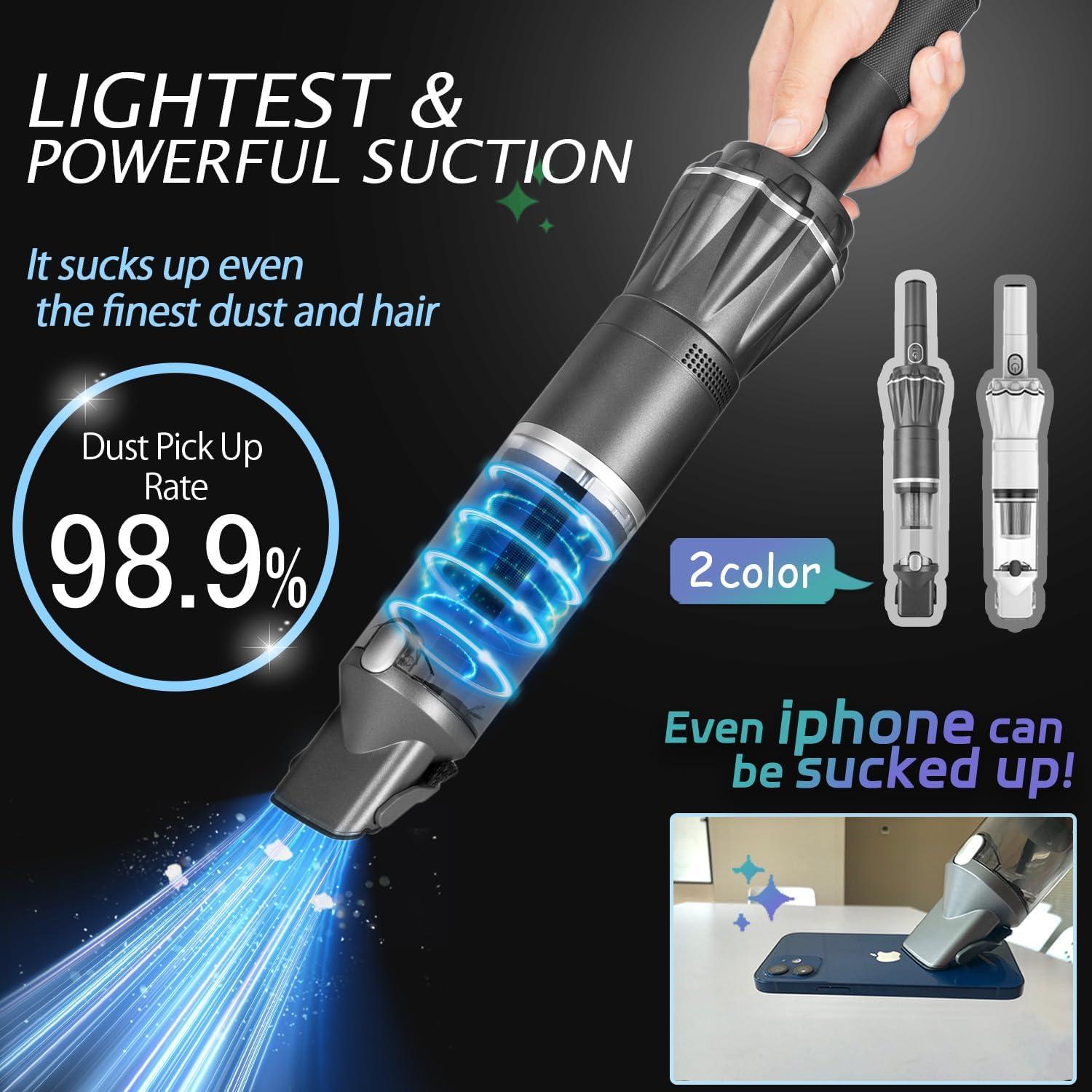 Aspiradora de Mano Inalámbrica HIKALION K12GR 25000PA 0.45kg