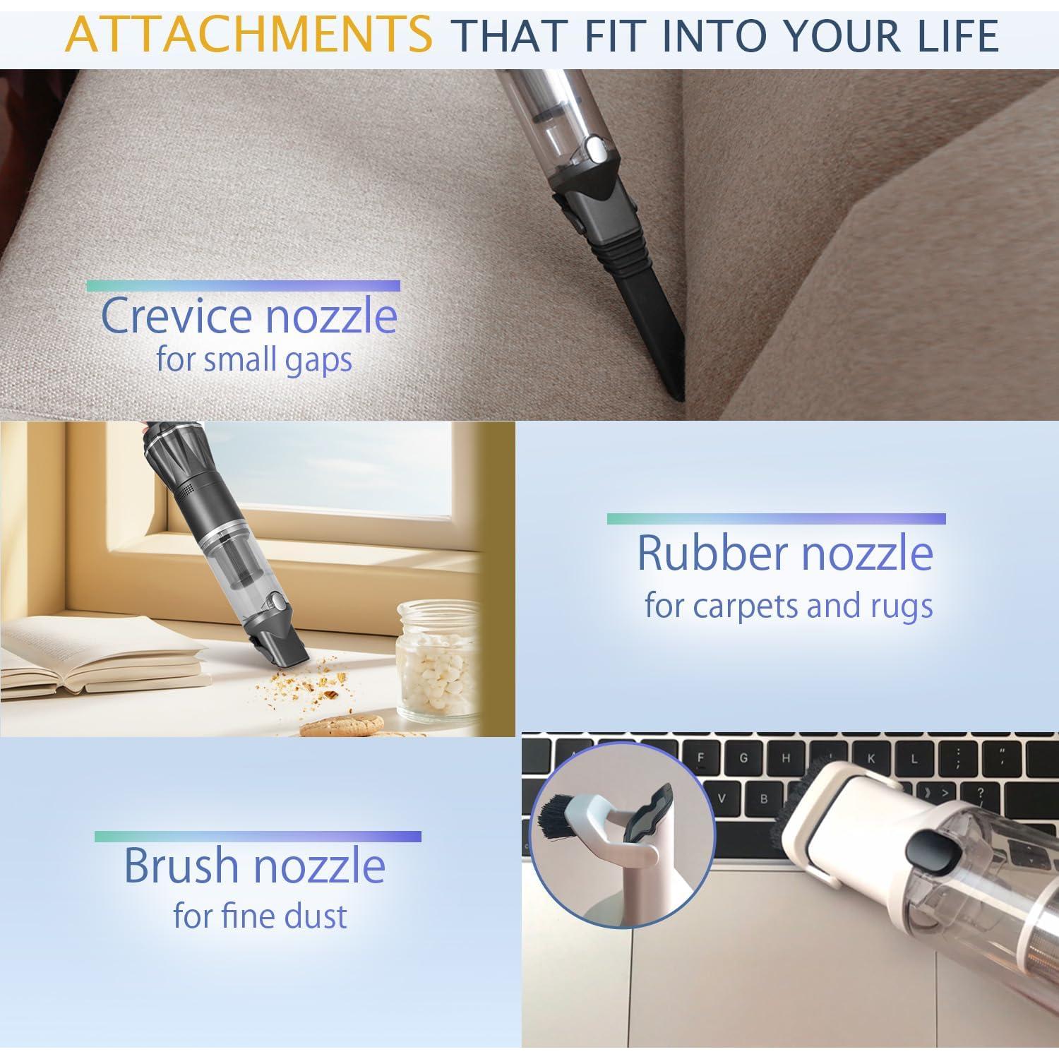 Aspiradora de Mano Inalámbrica HIKALION K12GR 25000PA 0.45kg