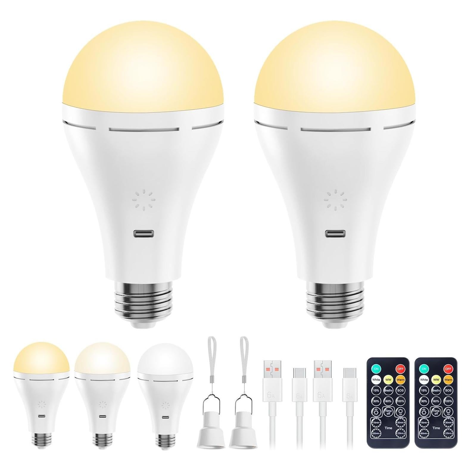 Bombilla LED Recargable E26 Brightown 7W con Control Remoto