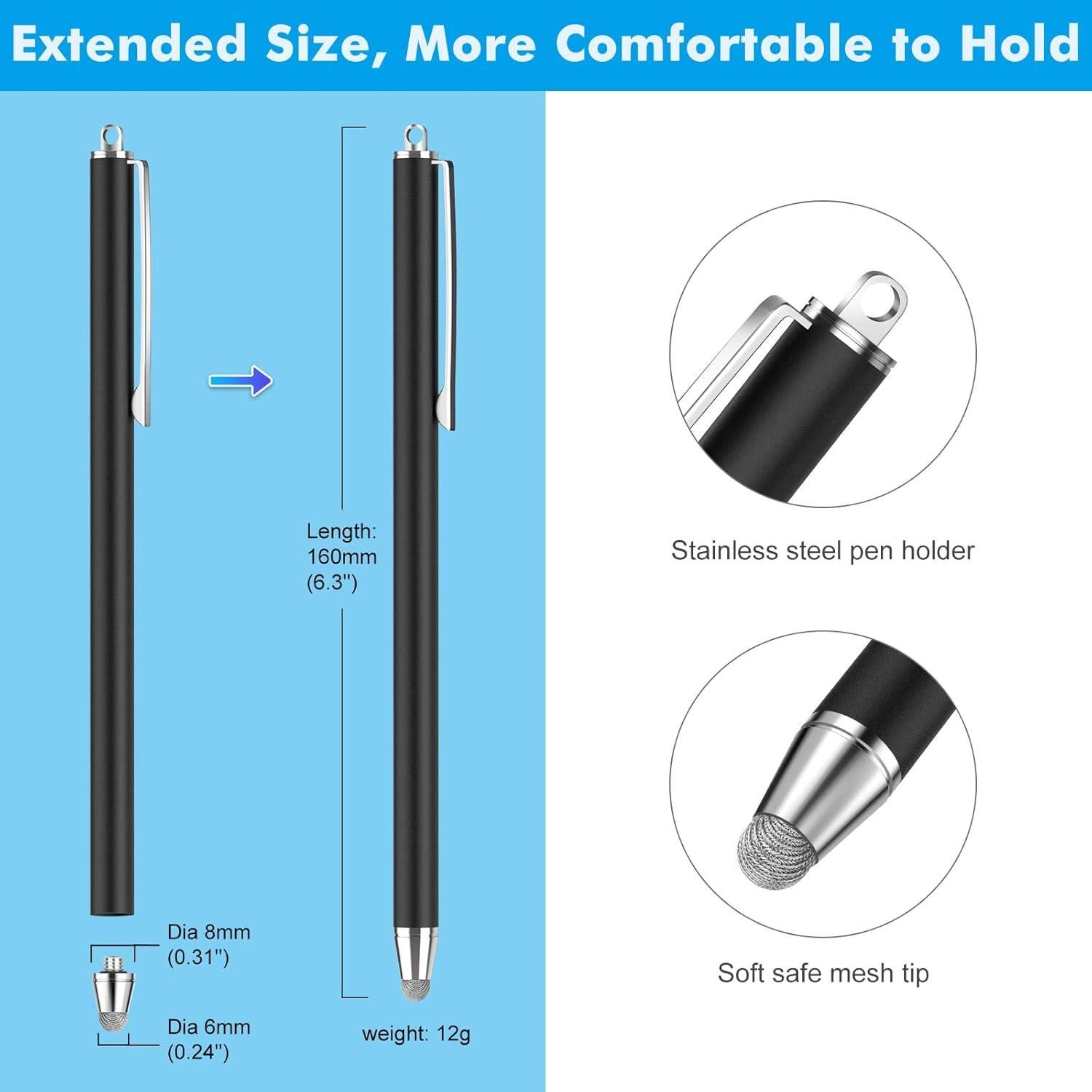 Lápiz Stylus Granarbol Largo con 3 Puntas Reemplazables