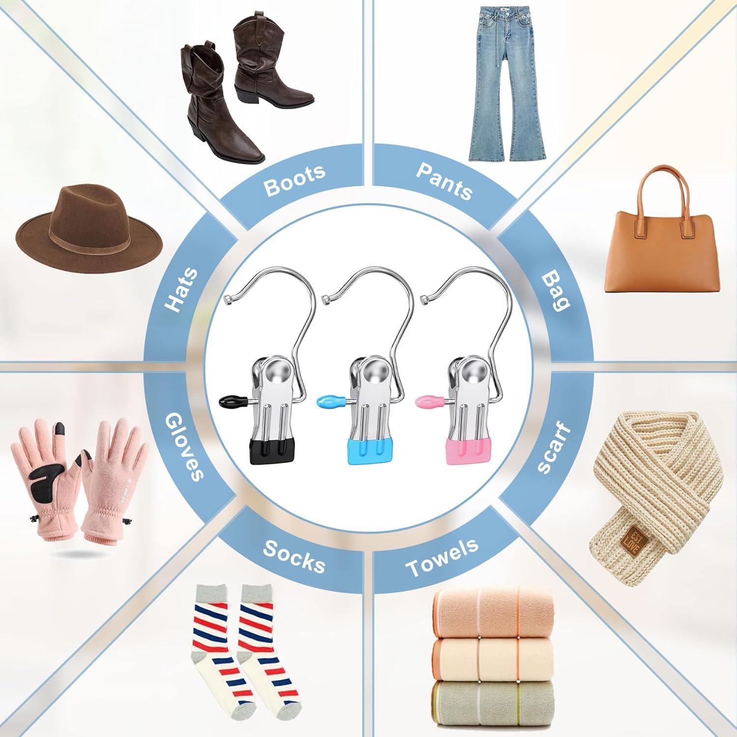 Ganchos para Botas Besslly - Clips de Acero Inoxidable (24 Unidades)