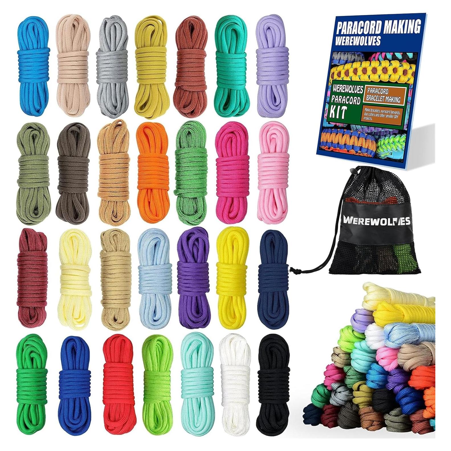 Kit de Paracord 550 WEREWOLVES 28 Colores 3.05m - Manualidades