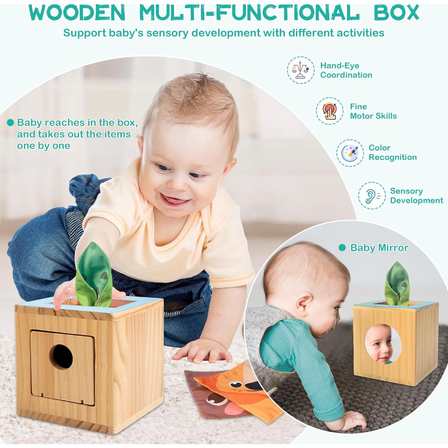 Set Montessori 9 en 1 para Bebés 0-6 Meses - WOODMAM