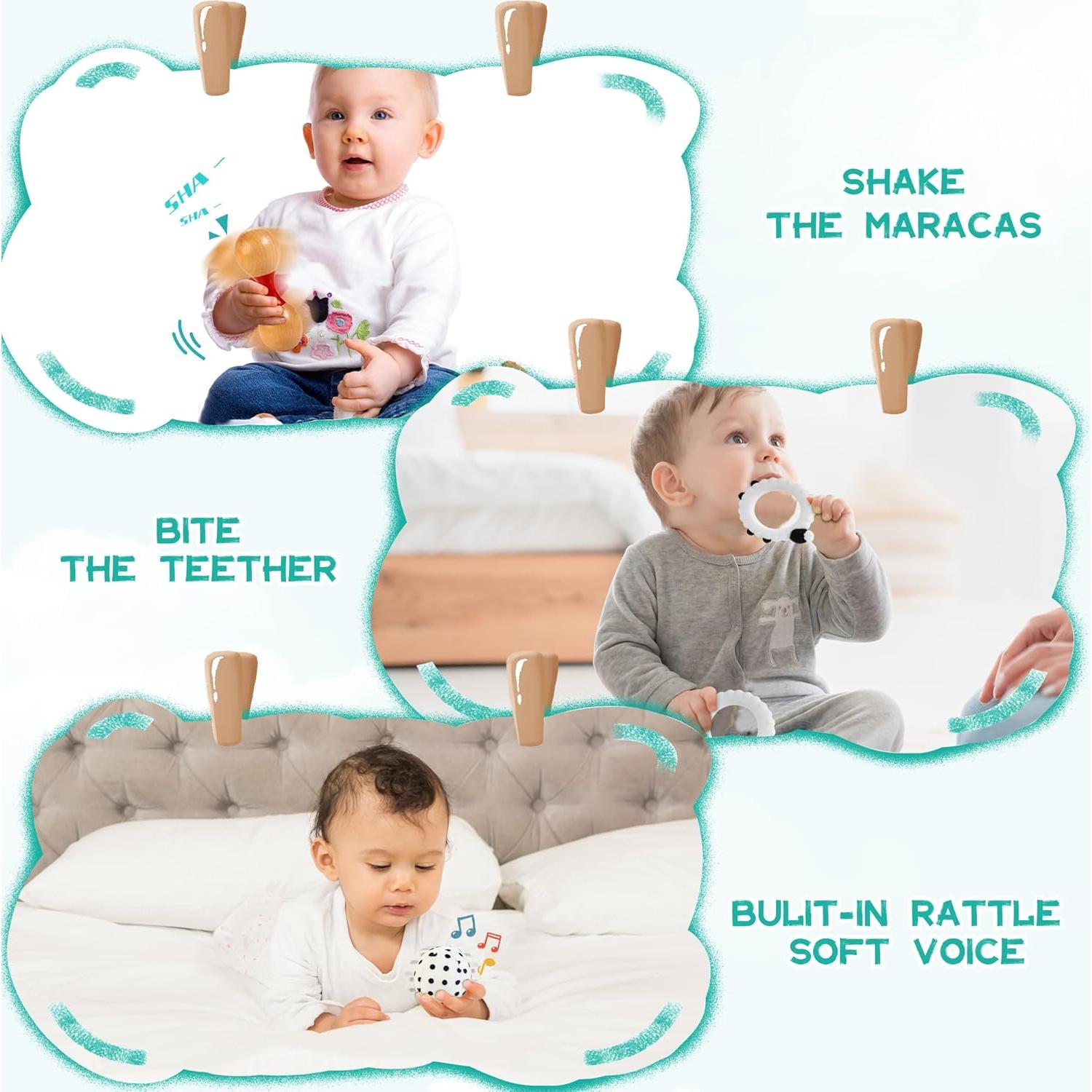 Set Montessori 9 en 1 para Bebés 0-6 Meses - WOODMAM