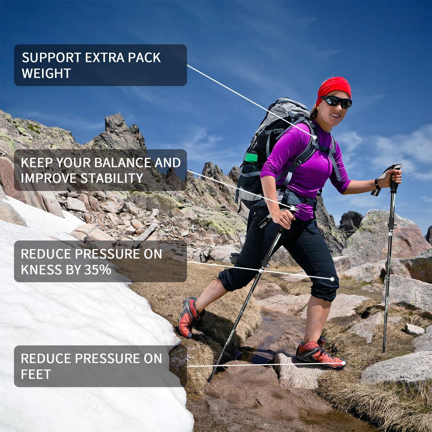 Bastones de Senderismo Plegables Esup de Aluminio 7075 - 2 Piezas