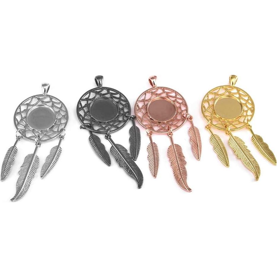 Kit de Joyería LANBEIDE 60 Piezas - Colgantes Bezel y Cuerdas