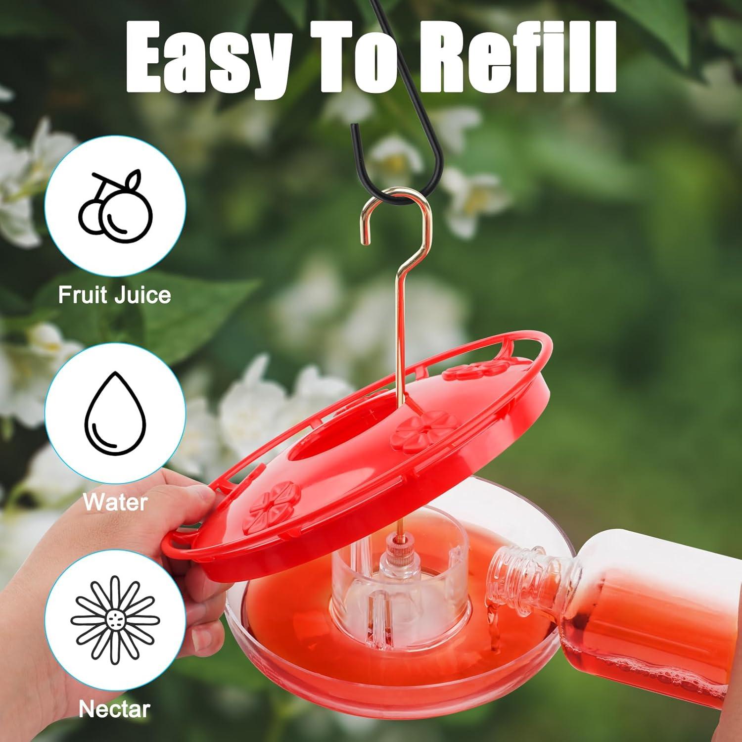 Alimentador de Colibríes Feed Garden 473 ml 5 Puertos Rojo