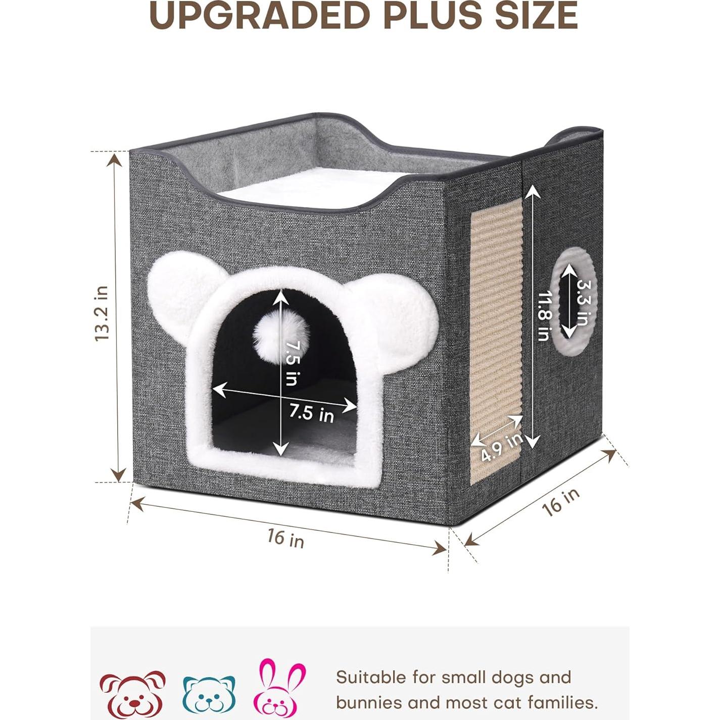 Casa para Gatos MOYLLOG Cueva Plegable 40.6x40.6x33.5cm