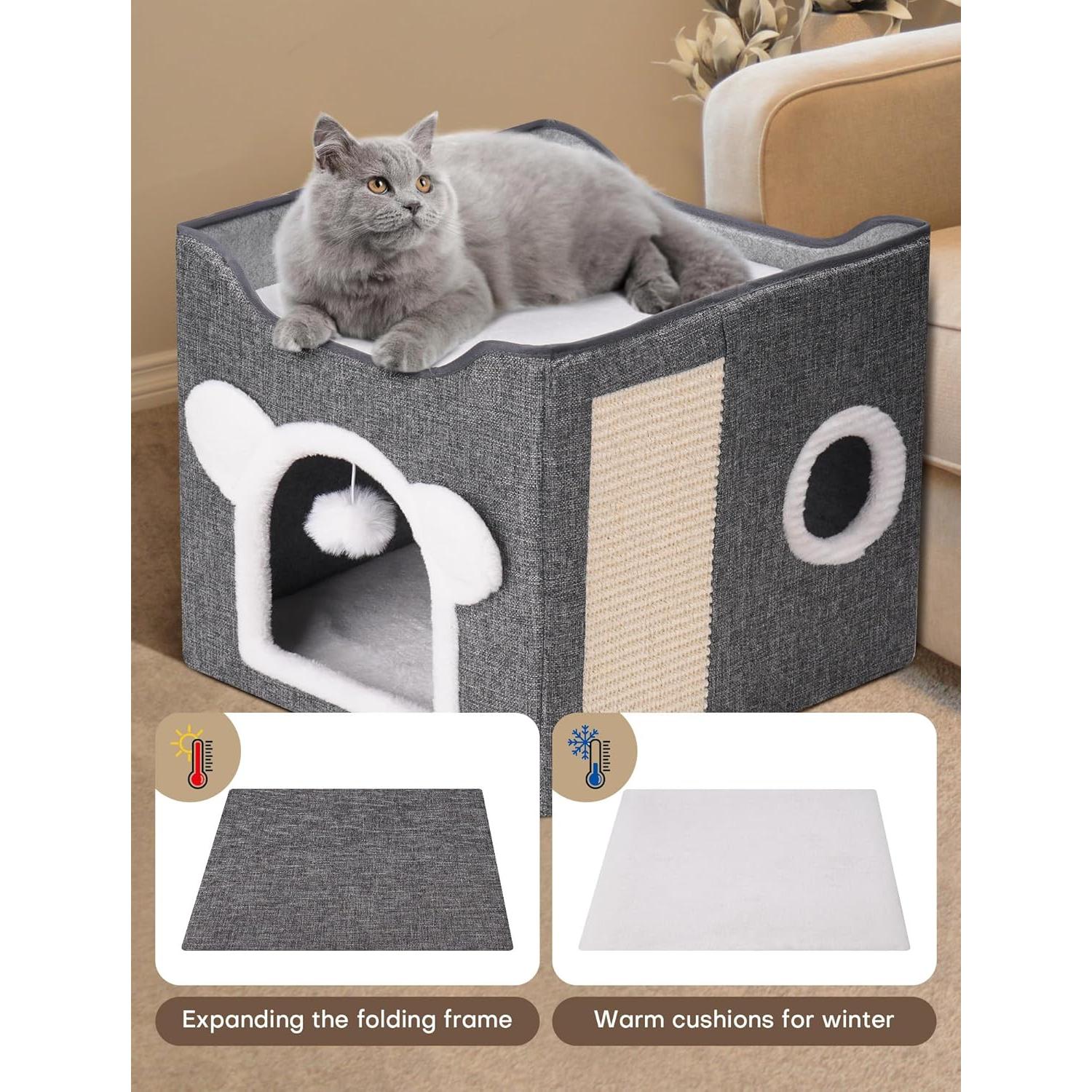 Casa para Gatos MOYLLOG Cueva Plegable 40.6x40.6x33.5cm