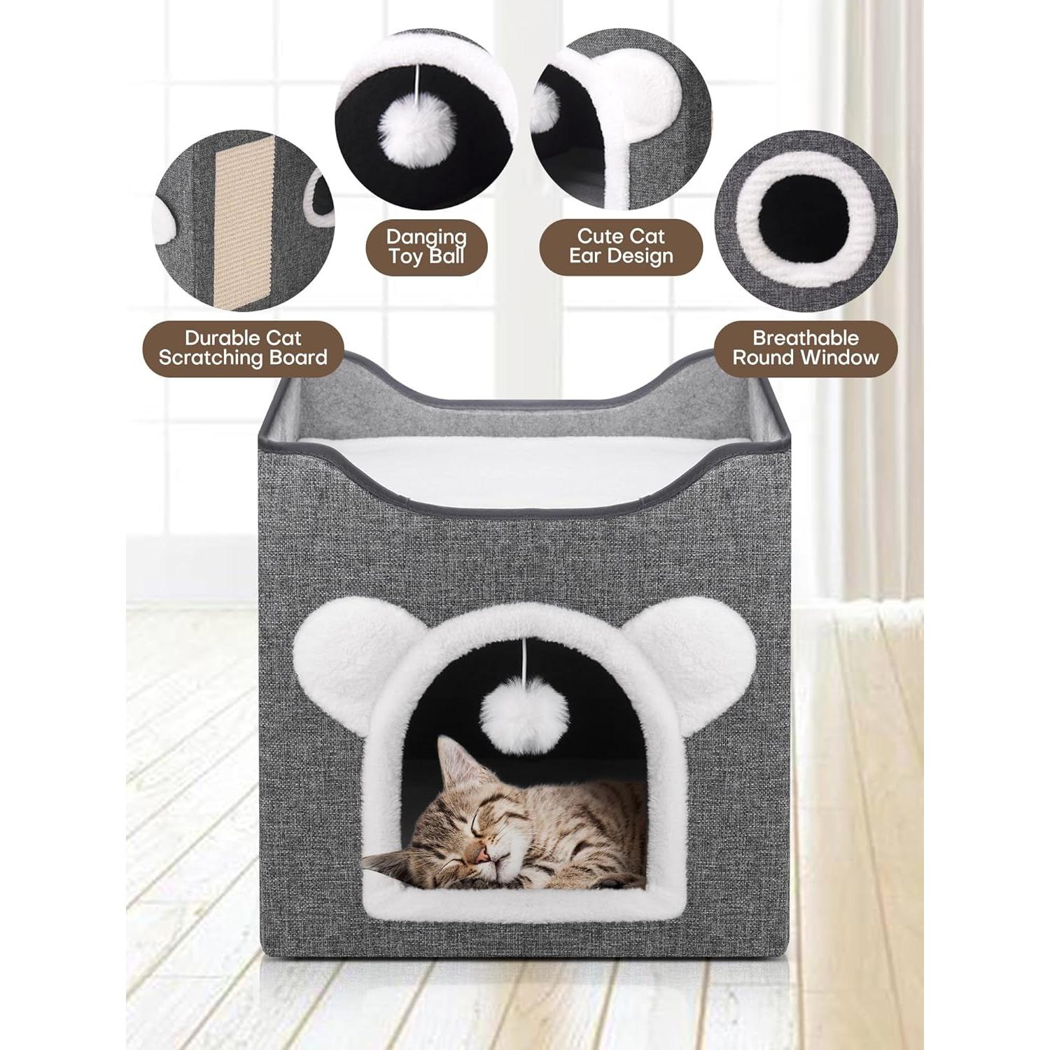 Casa para Gatos MOYLLOG Cueva Plegable 40.6x40.6x33.5cm