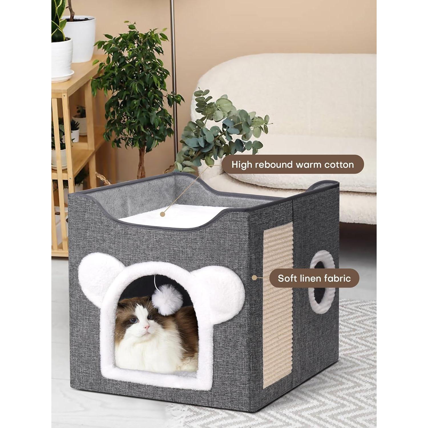 Casa para Gatos MOYLLOG Cueva Plegable 40.6x40.6x33.5cm