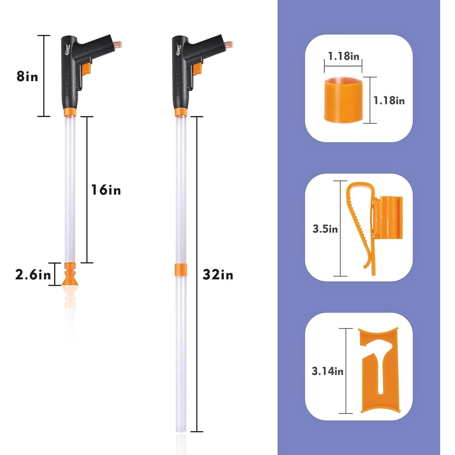 Limpiador de Grava para Acuario hygger HG-956, 3 en 1