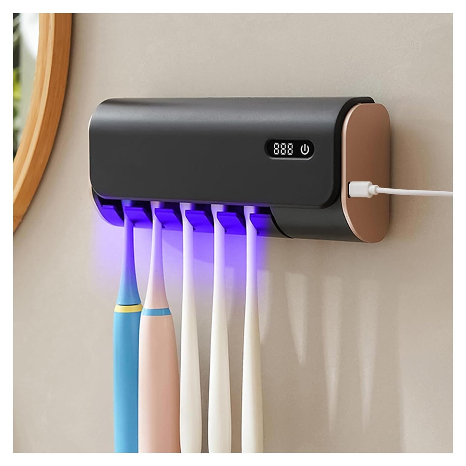 Soporte para Cepillos de Dientes ReDISEN XH-609 Negro 5 Espacios