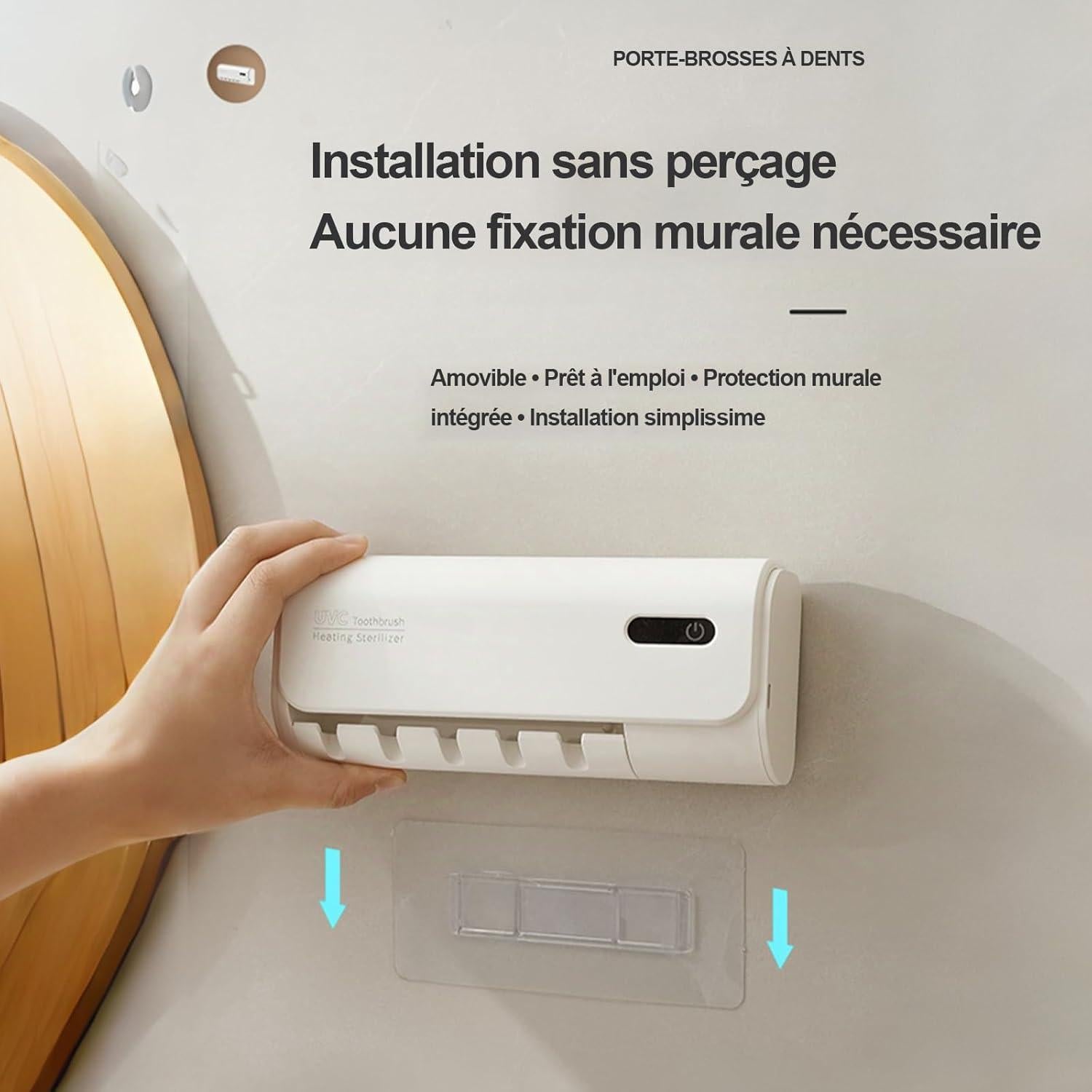 Soporte para Cepillos de Dientes ReDISEN XH-609 Negro 5 Espacios