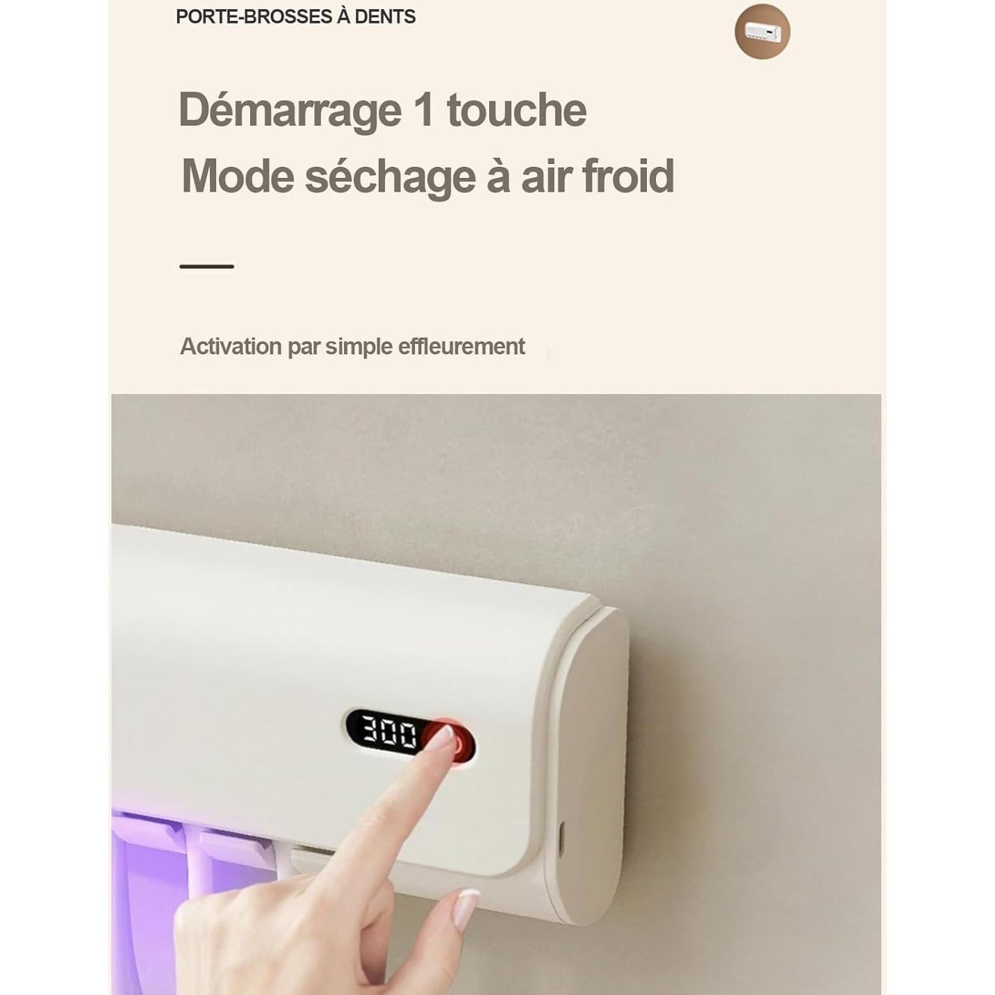 Soporte para Cepillos de Dientes ReDISEN XH-609 Negro 5 Espacios