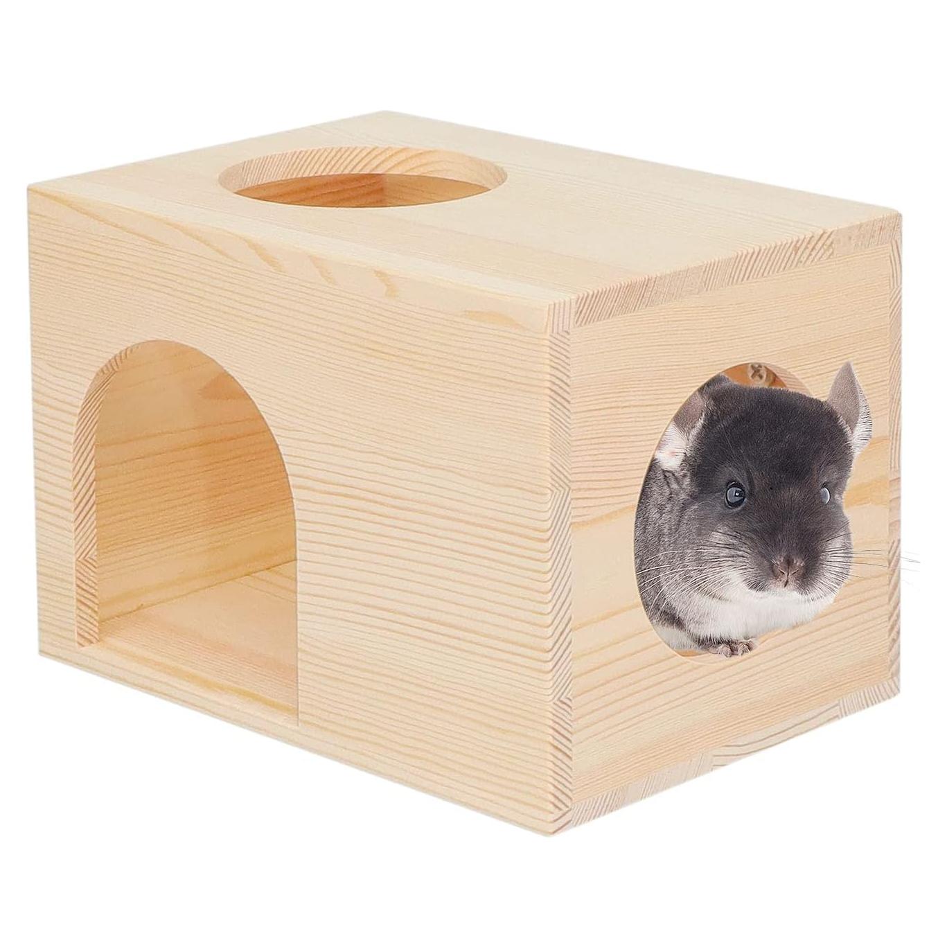 Refugio para Chinchilla Megawa de Madera Natural 22x16x16cm