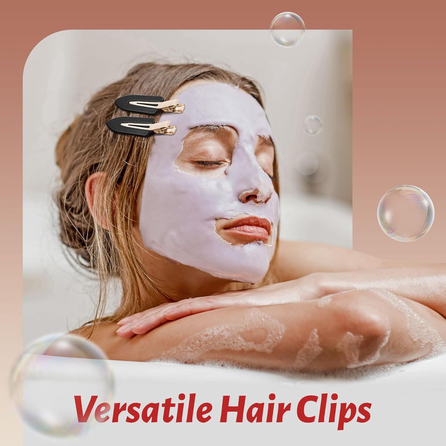 Set de 8 Clips para el Cabello YIERSO Sin Marcas Café Negro