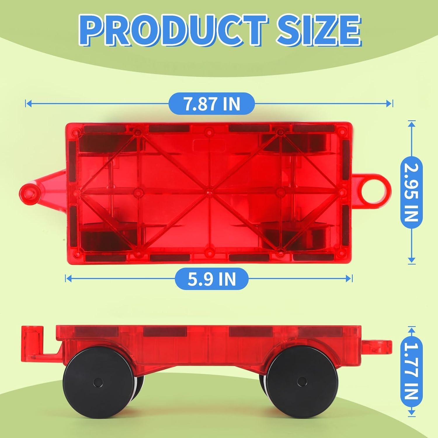 Juego de Construcción de Autos Magnéticos Mruikeny - 4 Piezas