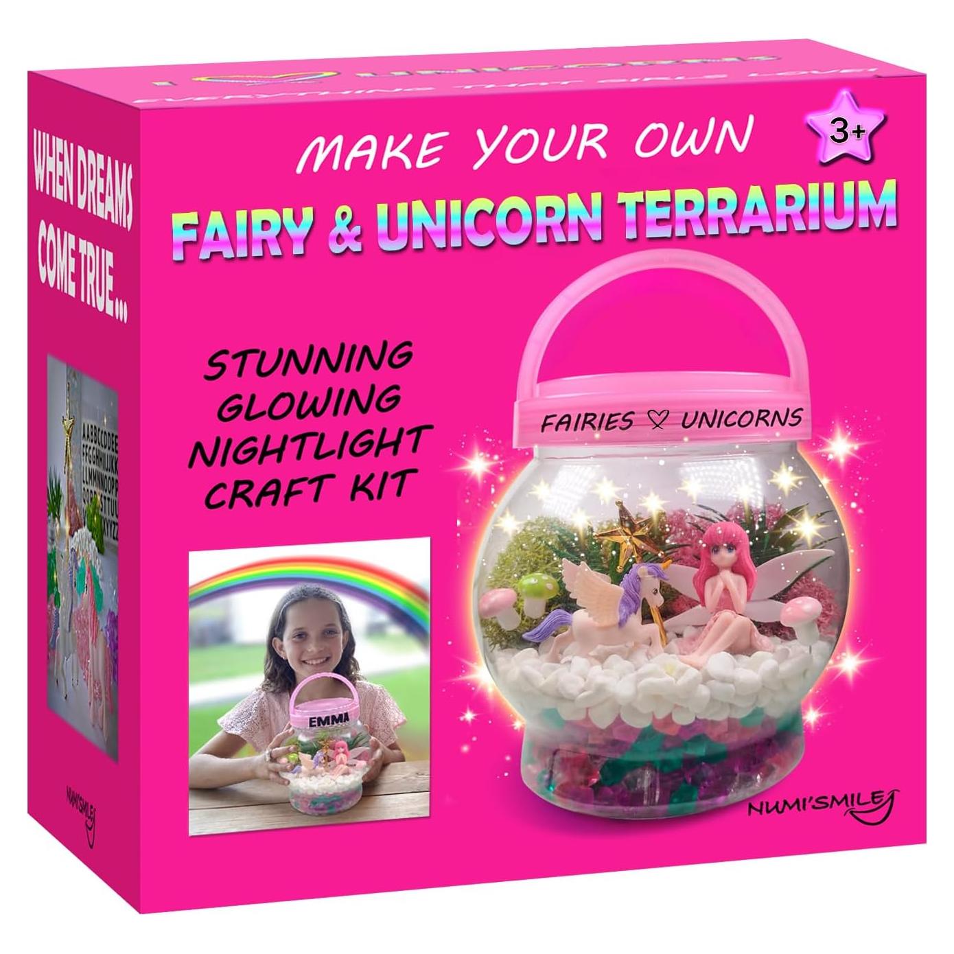 Terrario de Hadas y Unicornios DIY con Luz LED - NUMI'SMILE