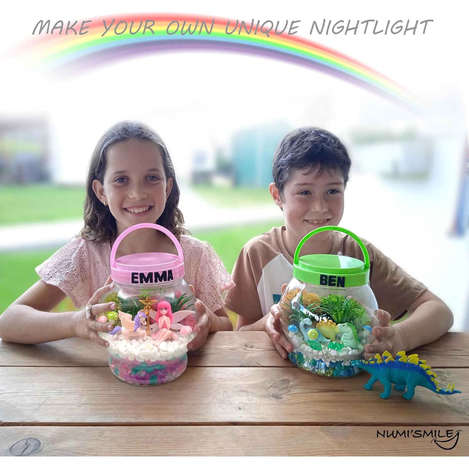 Terrario de Hadas y Unicornios DIY con Luz LED - NUMI'SMILE