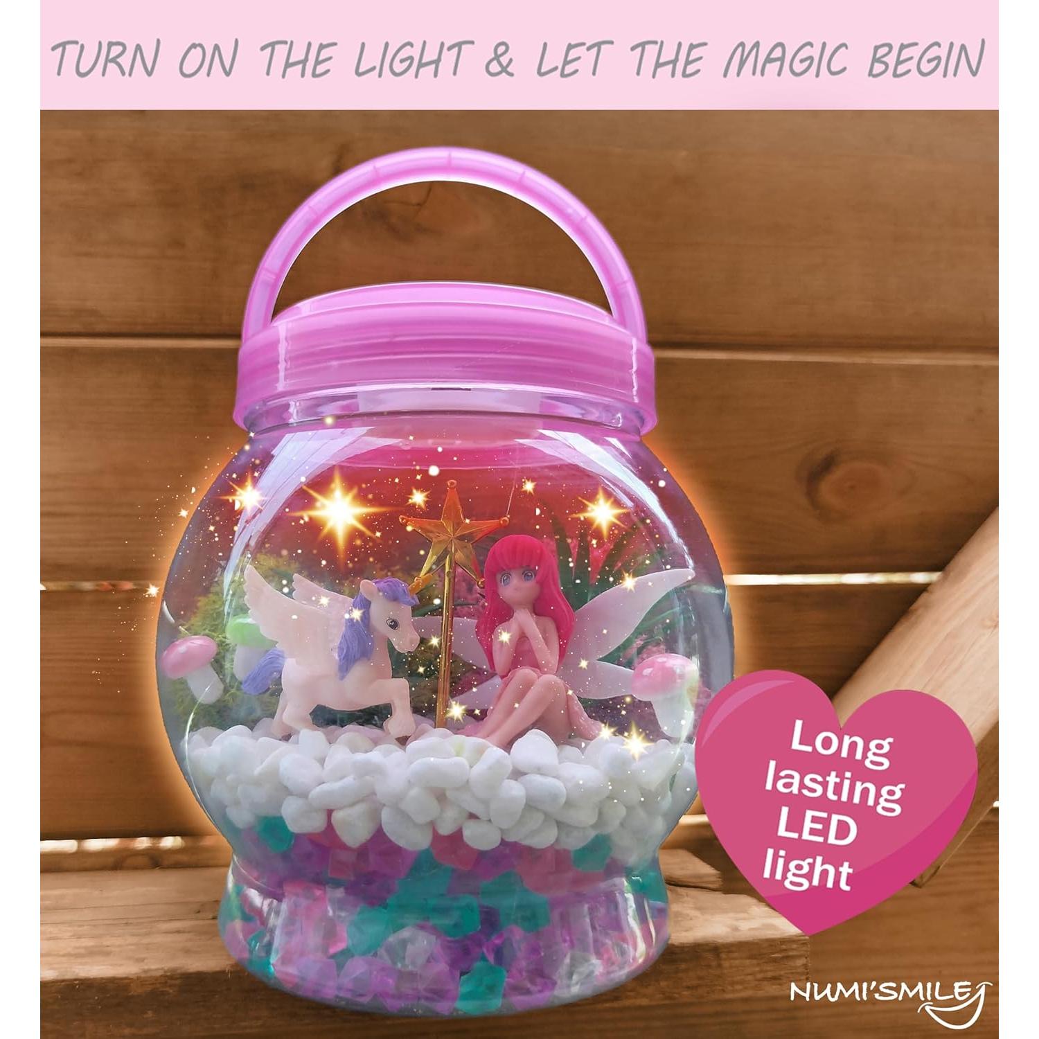 Terrario de Hadas y Unicornios DIY con Luz LED - NUMI'SMILE