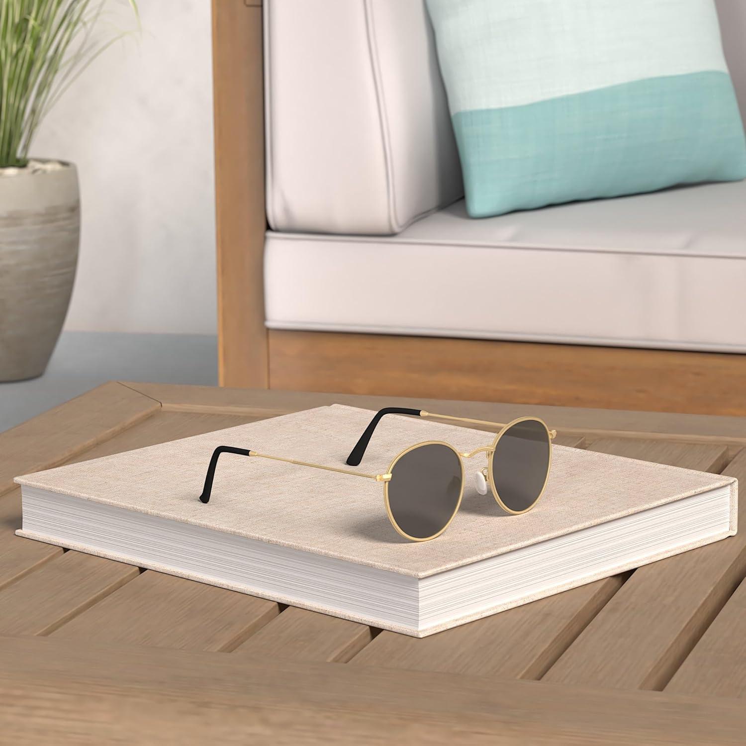 Gafas de sol polarizadas Kursan redondas metal 50mm espejo