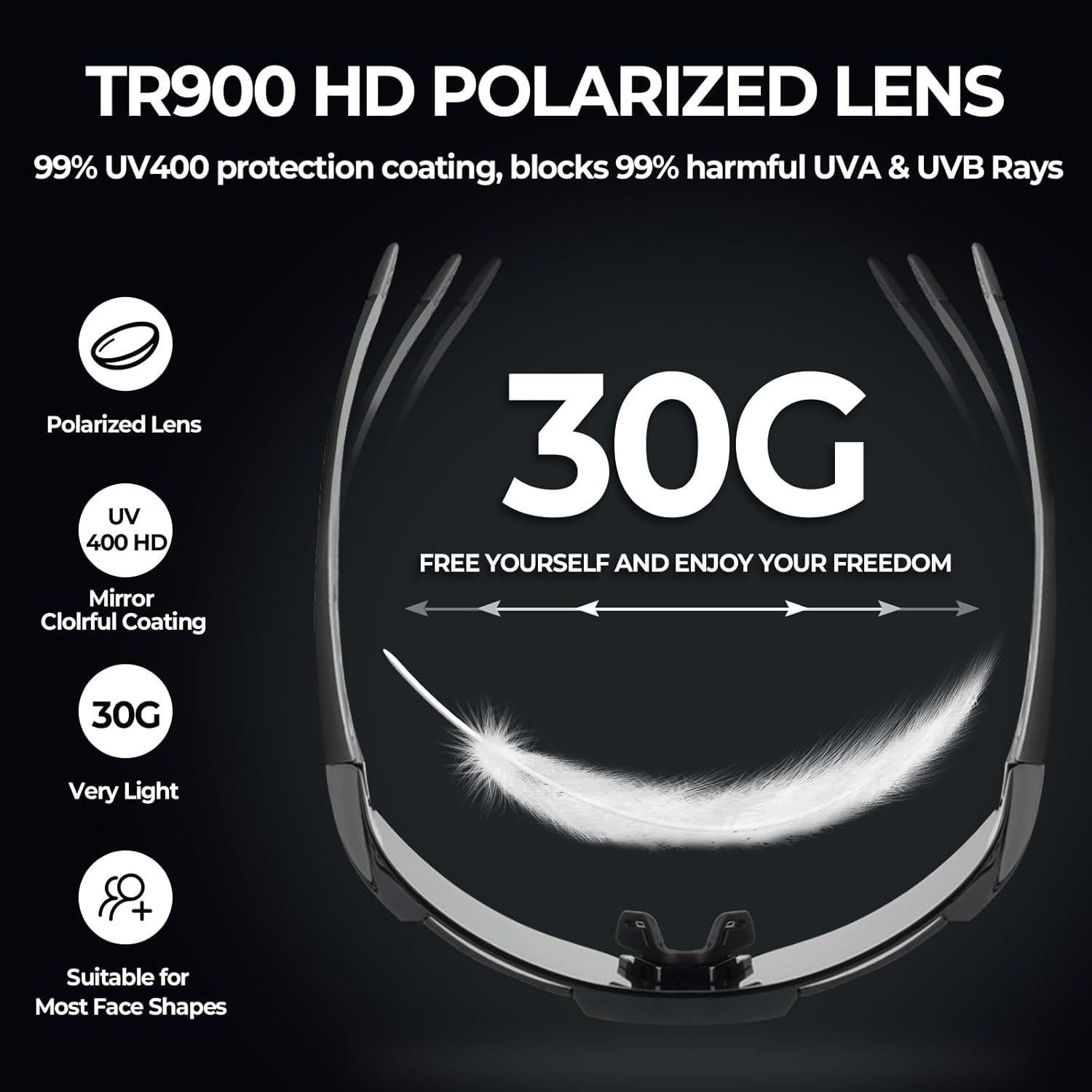 Gafas de sol deportivas dKargo UV400 polarizadas unisex