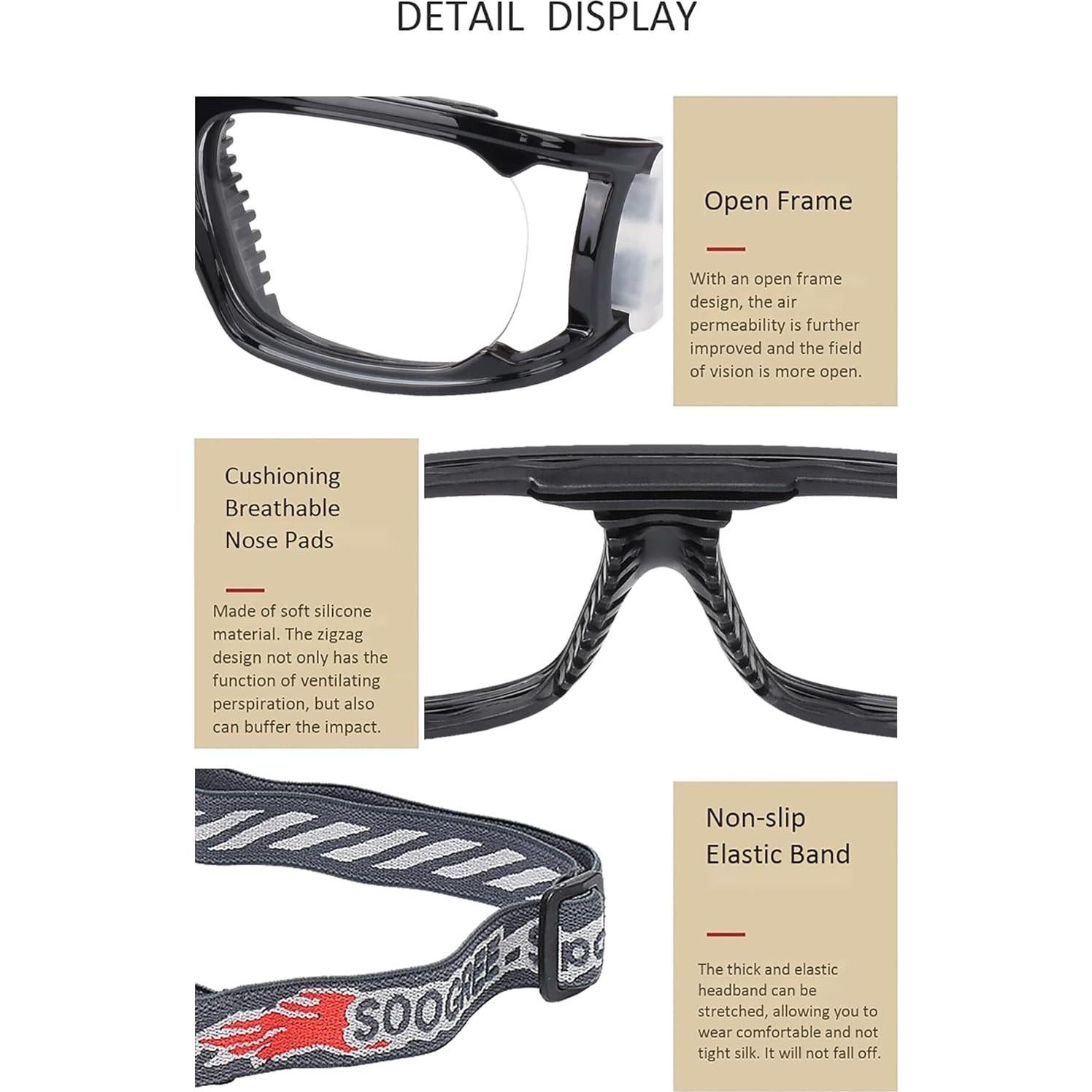 Gafas de baloncesto SooGree G8122 con protección anti-vaho