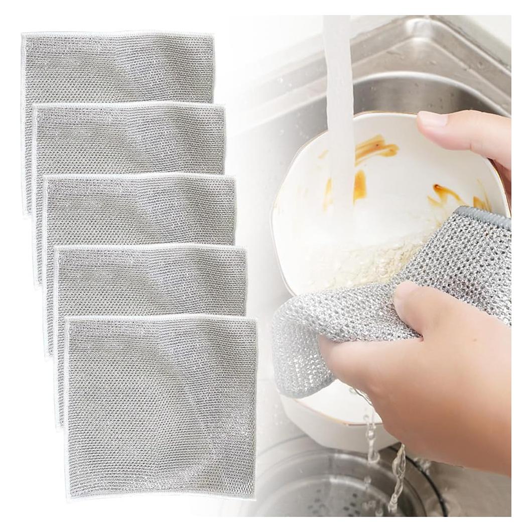 Trapos de Lavado de Platos de Alambre ROWPOZ 20x20cm 5PCS