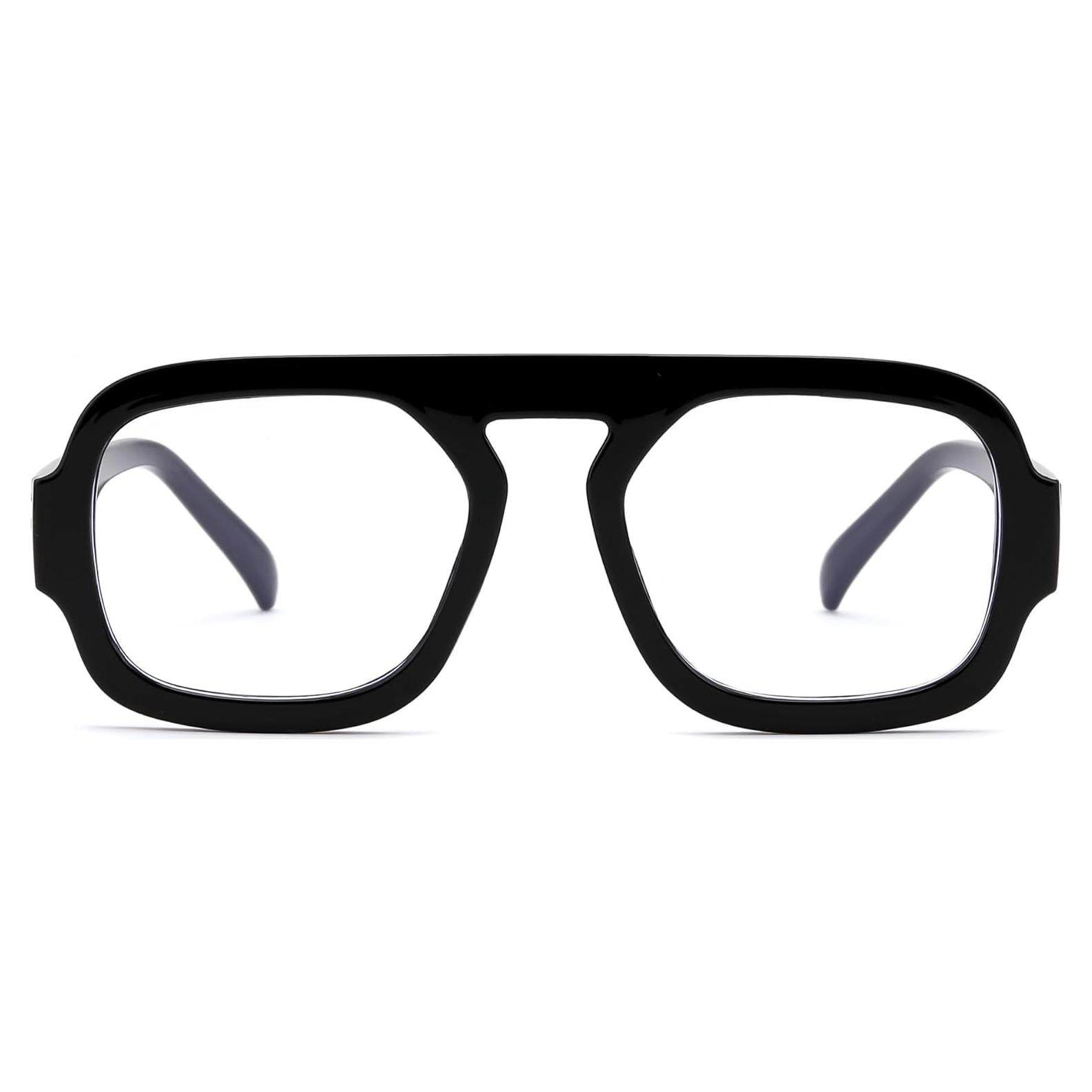 Gafas de Luz Azul FEISEDY Unisex Cuadradas Vintage 54mm