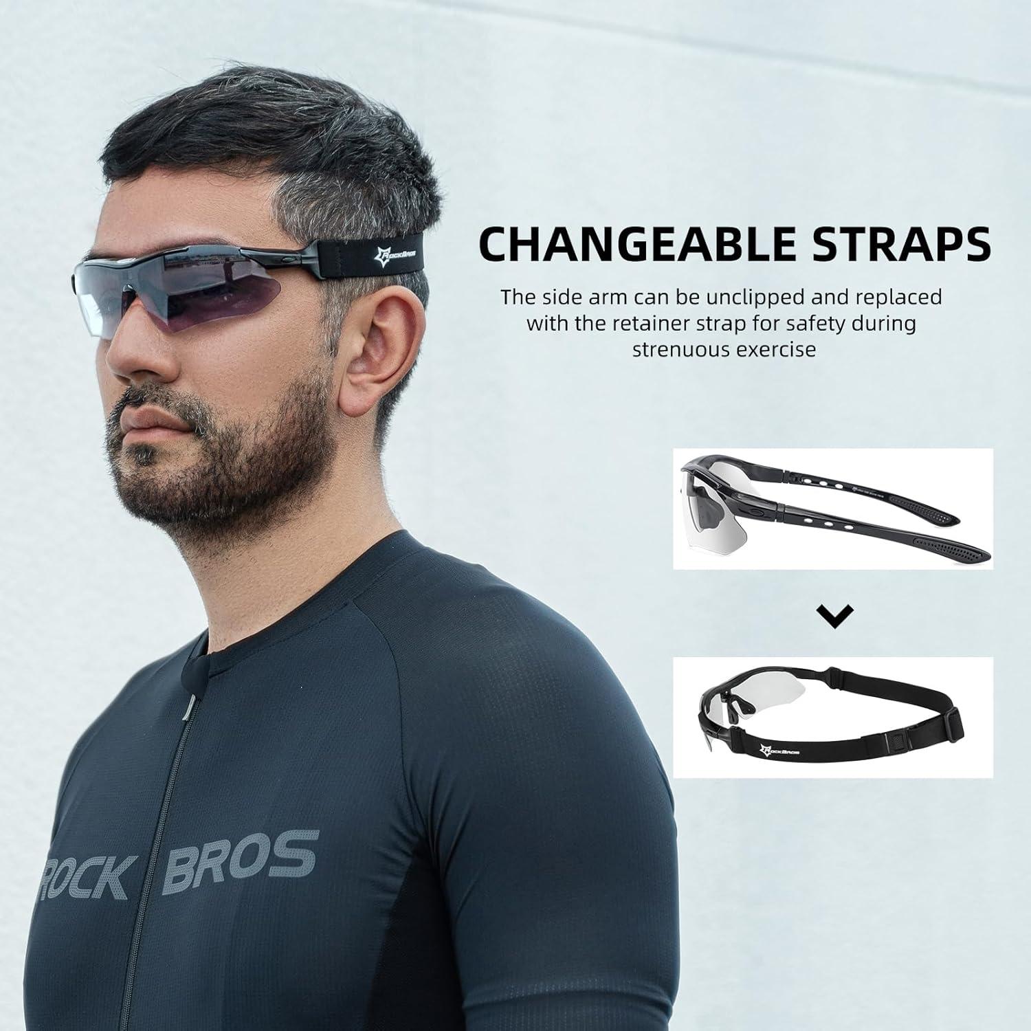 Gafas de Ciclismo ROCKBROS Fotoquímicas UV para Hombres y Mujeres