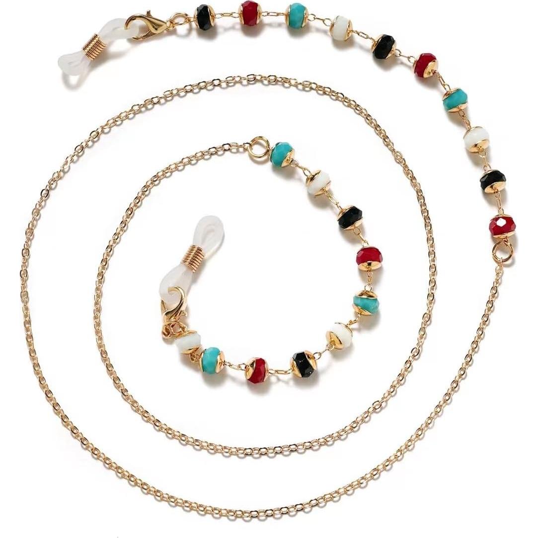 Cadena de Gafas con Cuentas - 3 Piezas Elegantes para Mujeres