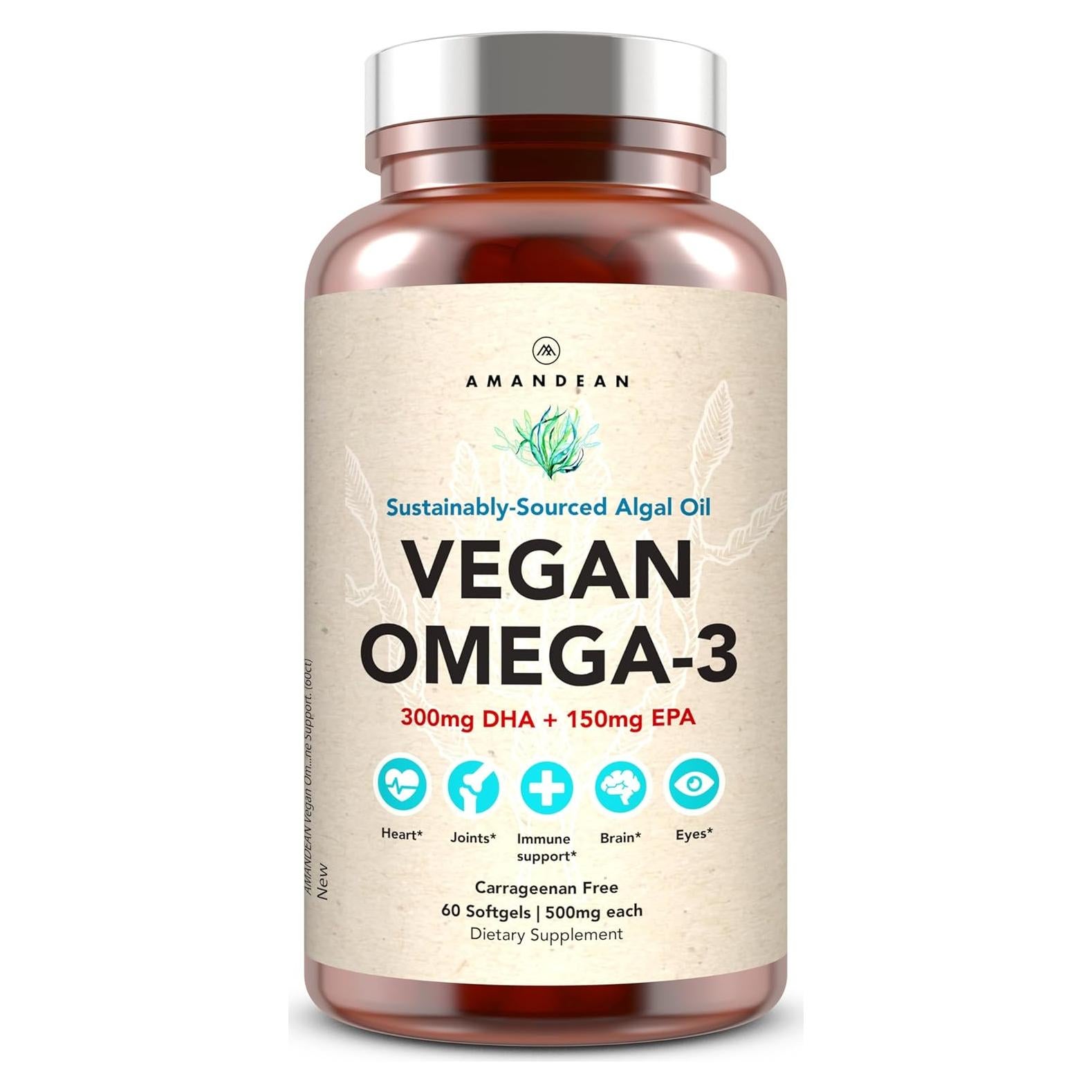 Suplemento Vegano Omega 3 AMANDEAN 60 Softgels DHA EPA