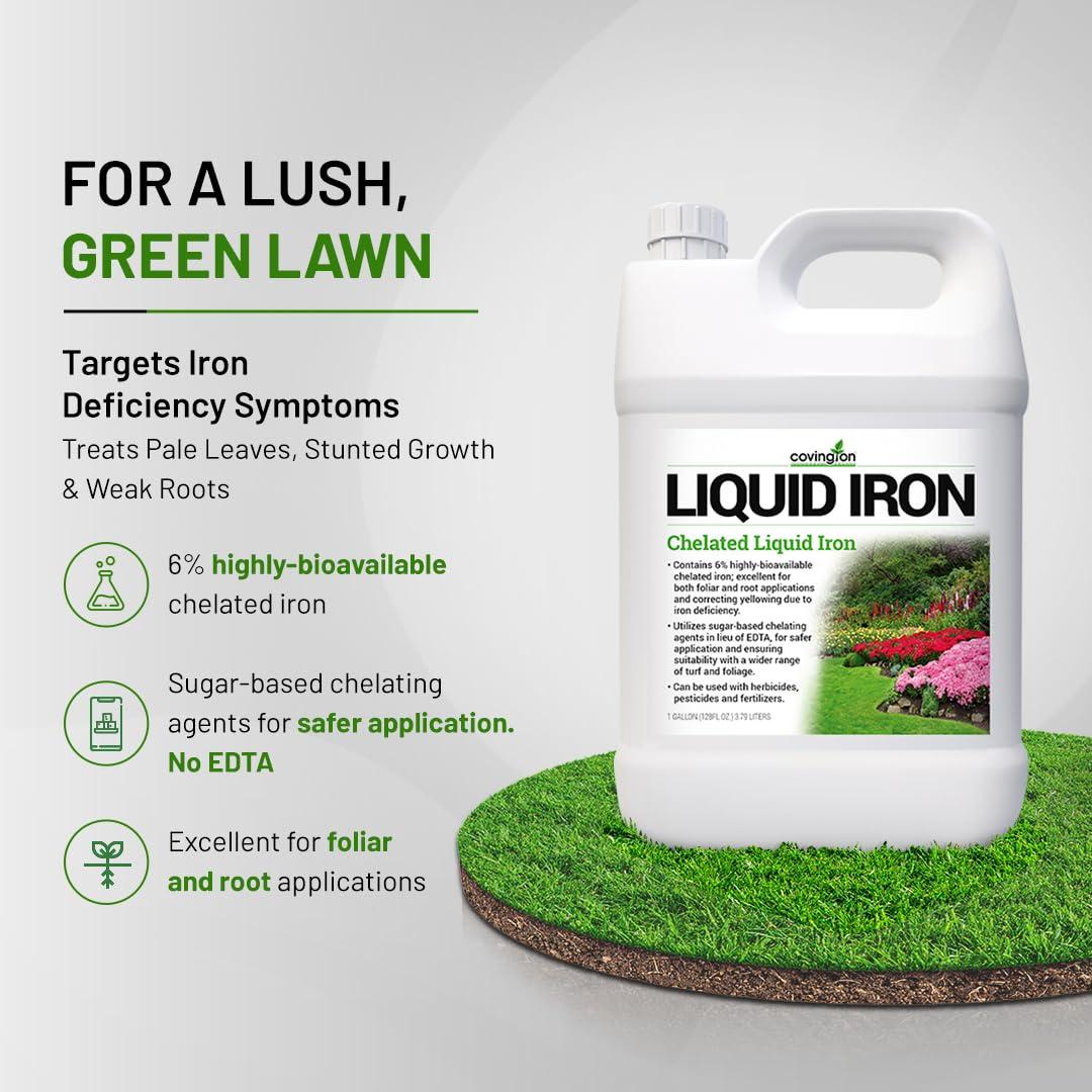 Concentrado de Hierro Líquido Quelado Covington 3.785 L - Suplemento para Plantas