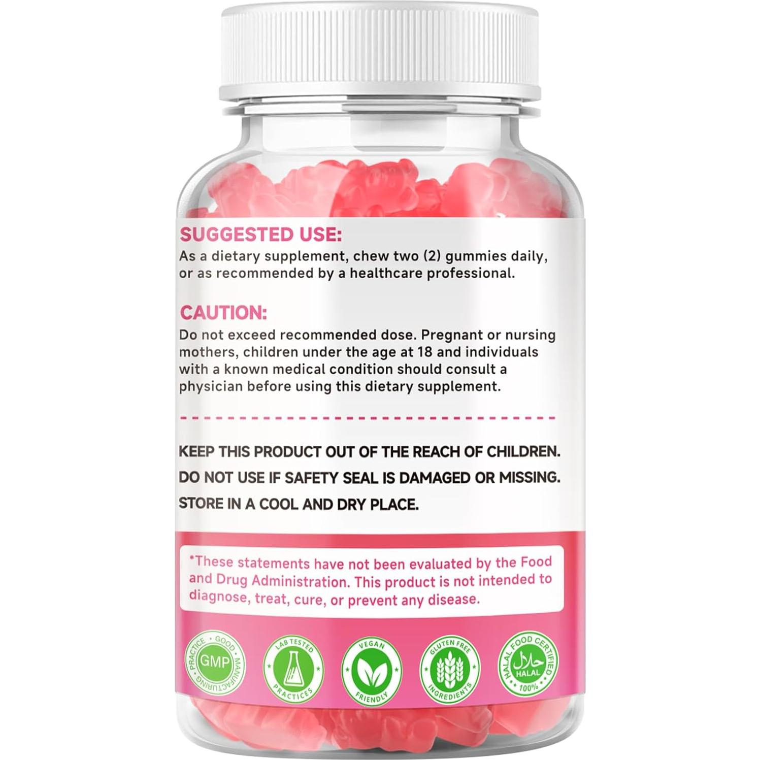 Gomitas de Citrato de Calcio 1000mg MEENCCD con Vitamina D3 60 Unidades